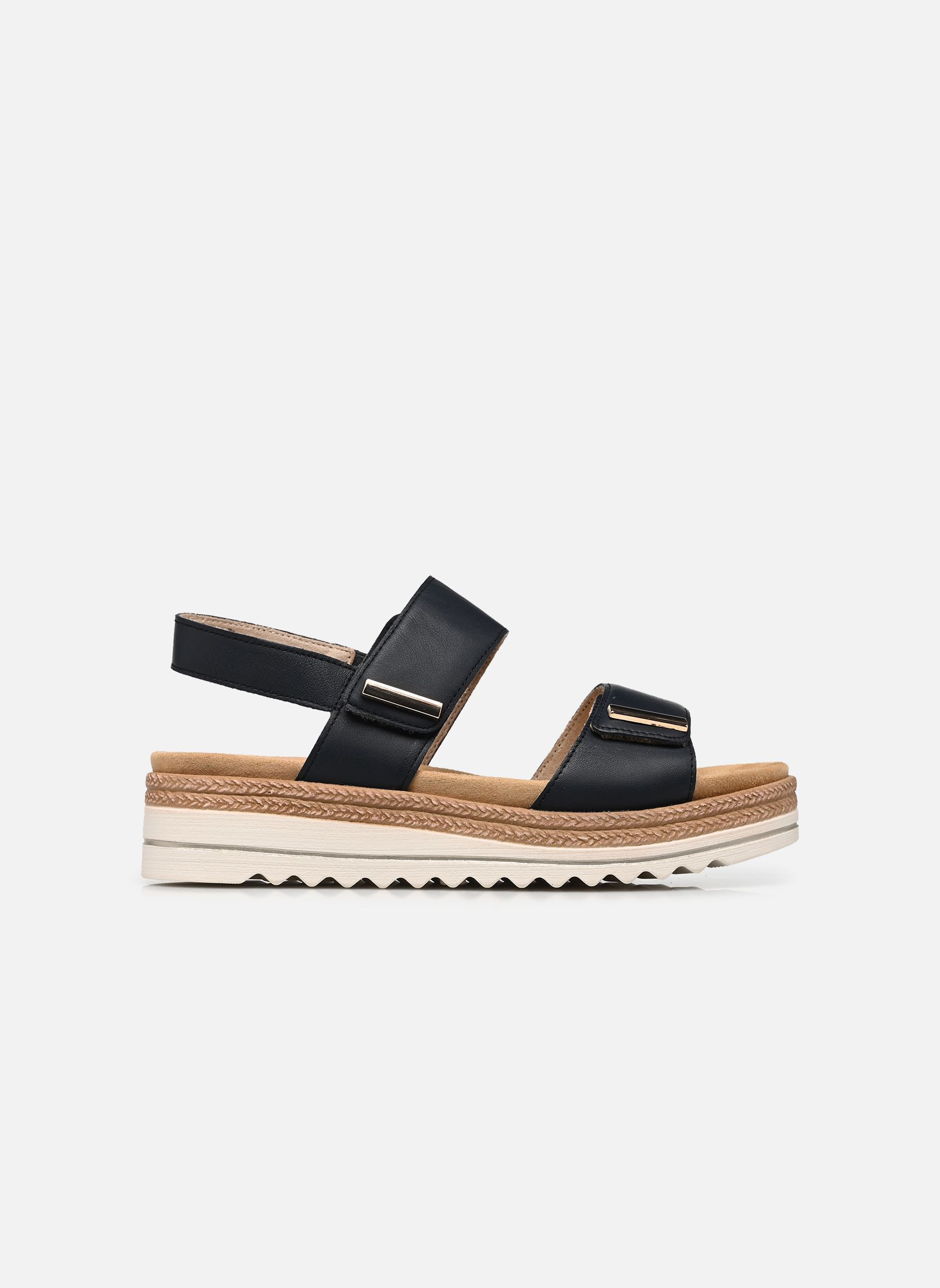 Sandalen met sleehak en plateau D0Q59 dames blauw Remonte Sandalen met sleehak en plateau D0Q59 dames blauw PAZIFIK
