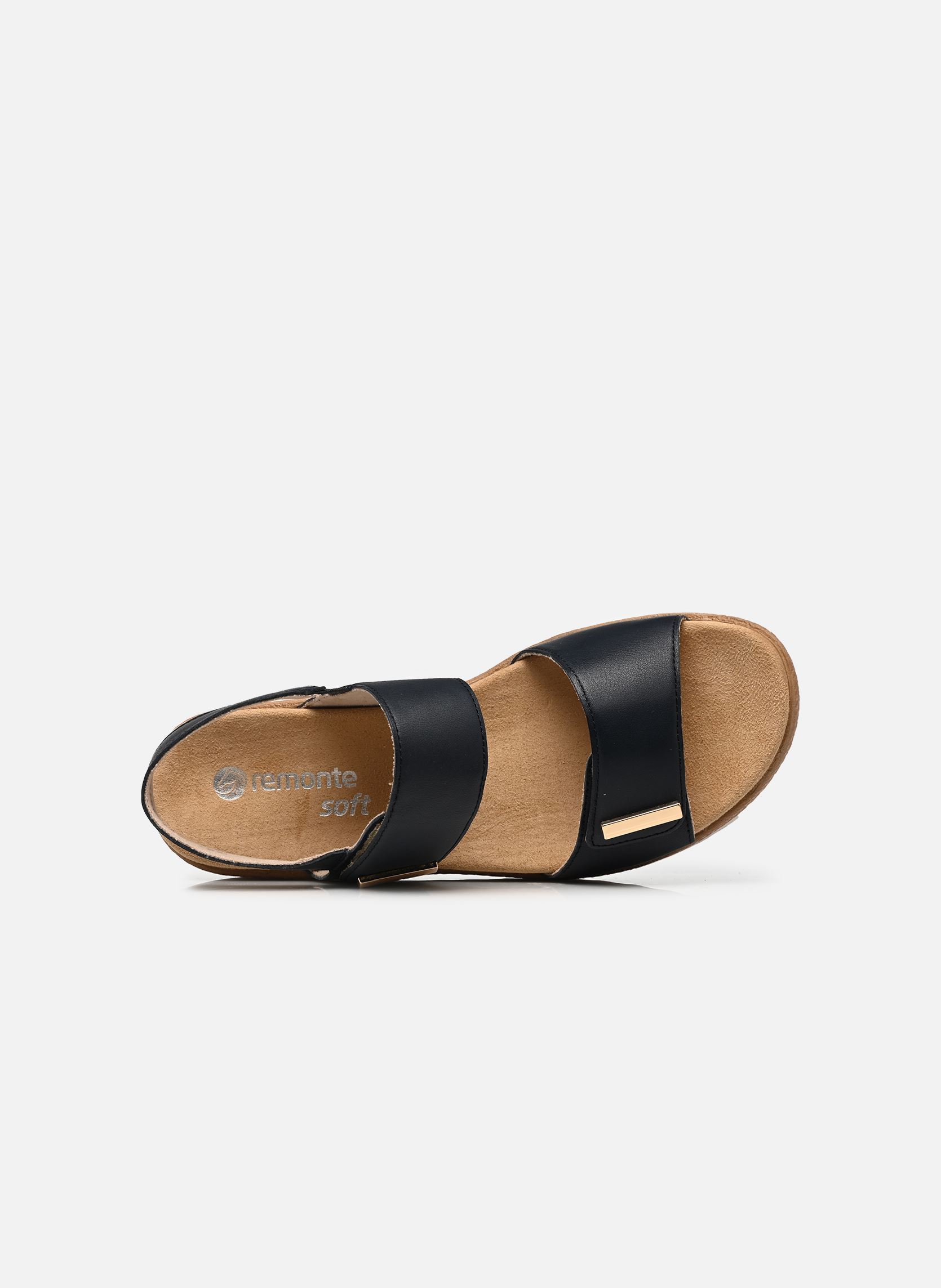 Sandalen met sleehak en plateau D0Q59 dames blauw Remonte Sandalen met sleehak en plateau D0Q59 dames blauw PAZIFIK