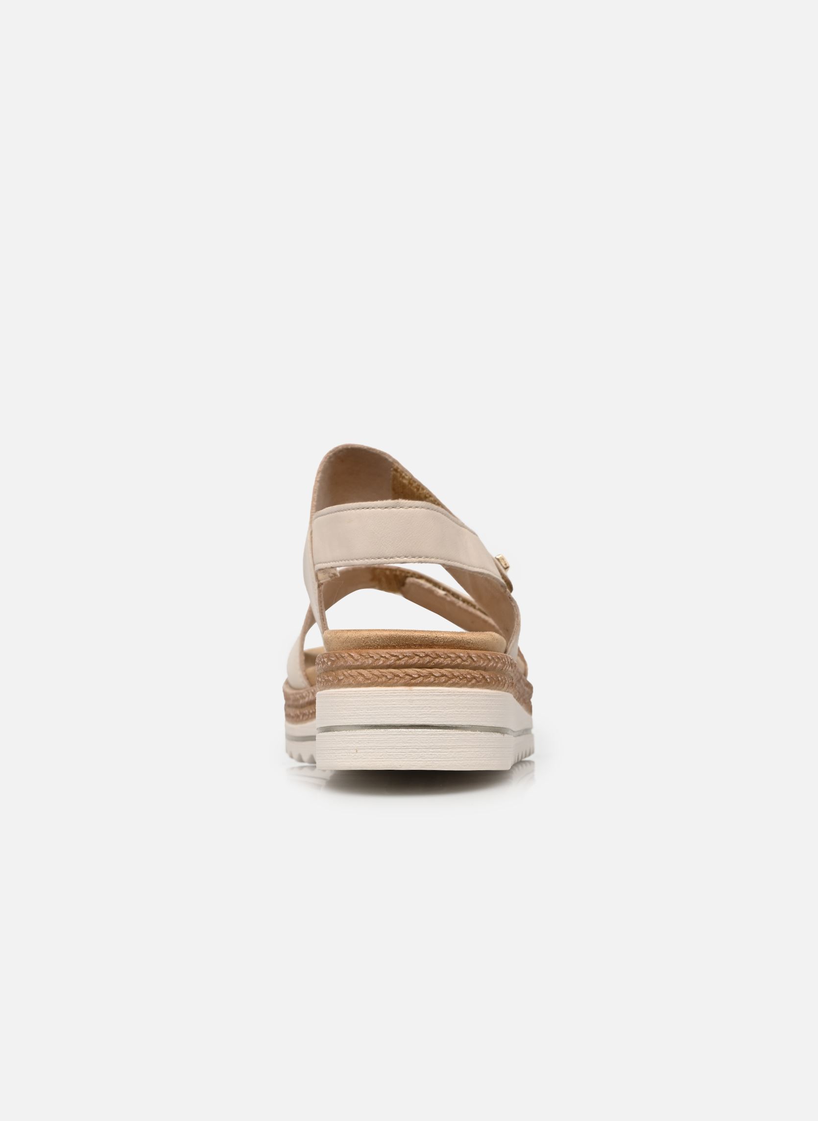 Sandalen met sleehak en plateau D0Q59 dames beige Remonte Sandalen met sleehak en plateau D0Q59 dames beige PORZELLAN