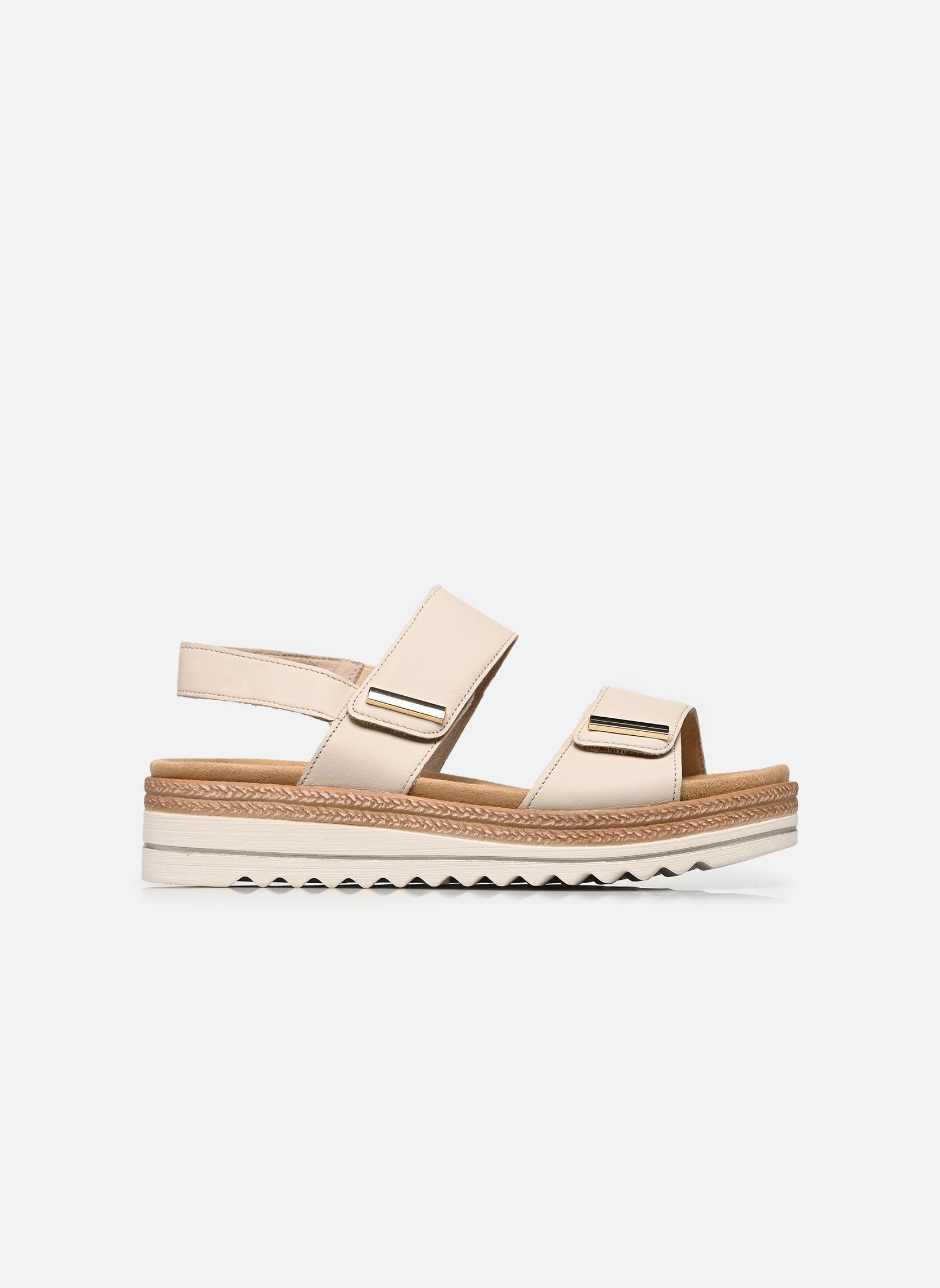 Sandalen met sleehak en plateau D0Q59 dames beige Remonte Sandalen met sleehak en plateau D0Q59 dames beige PORZELLAN