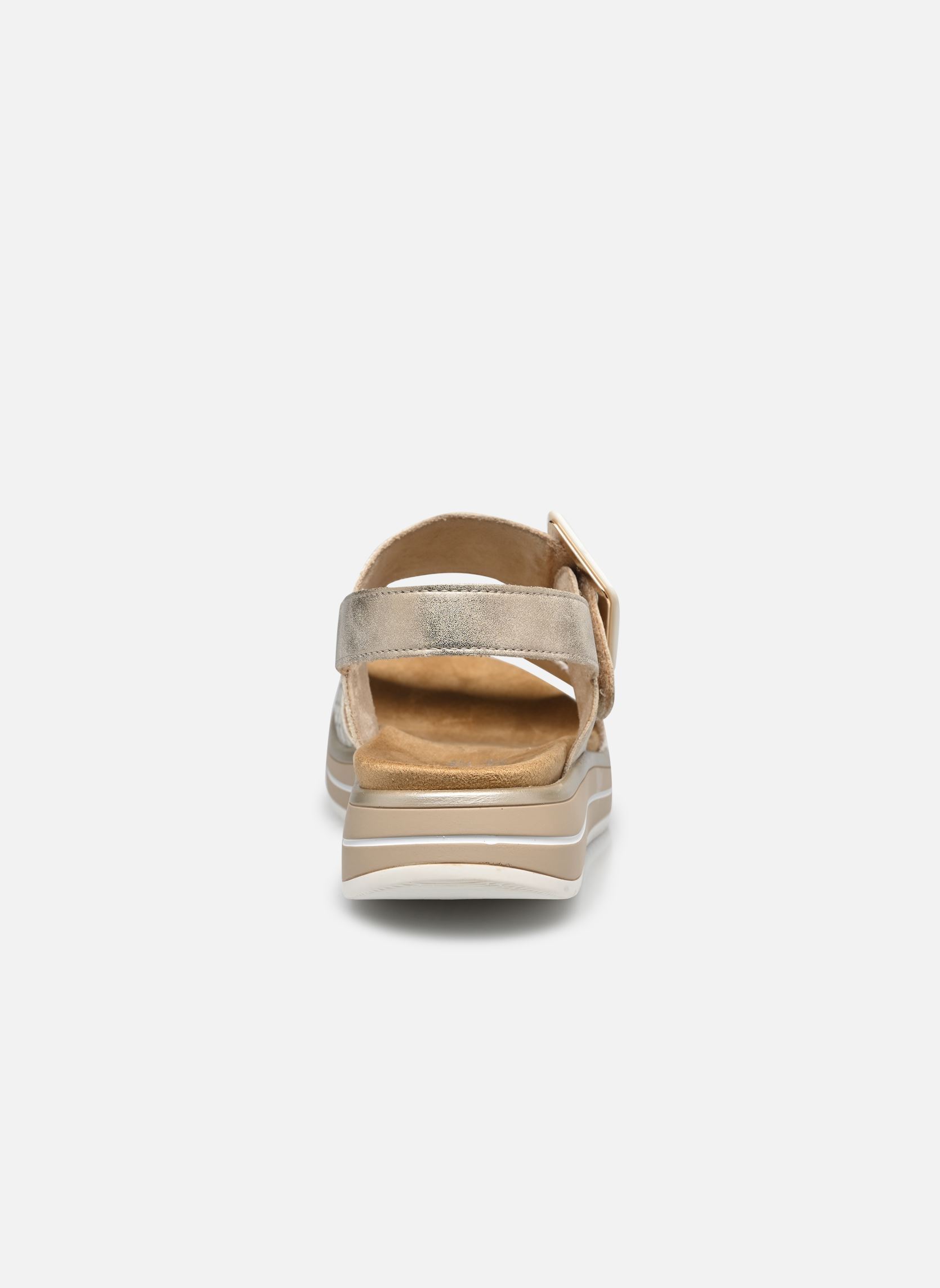 Sandales compensées et plateformes D1J53 femme beige Remonte Sandales compensées et plateformes D1J53 femme beige BEIGE COMBINE
