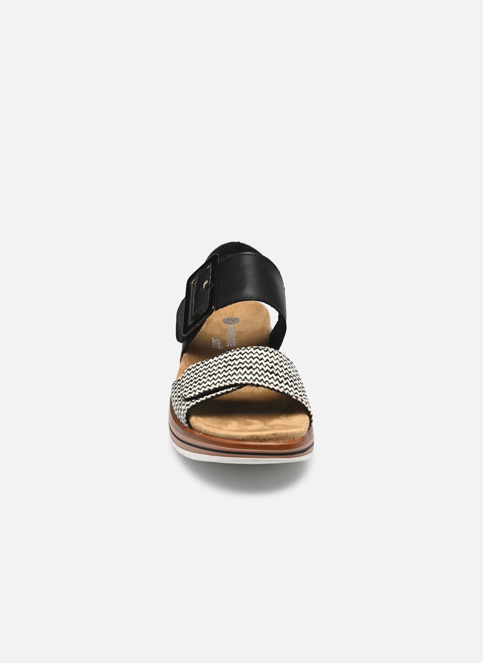 Sandalen met sleehak en plateau D1J53 dames zwart Remonte Sandalen met sleehak en plateau D1J53 dames zwart NOIR COMBINE