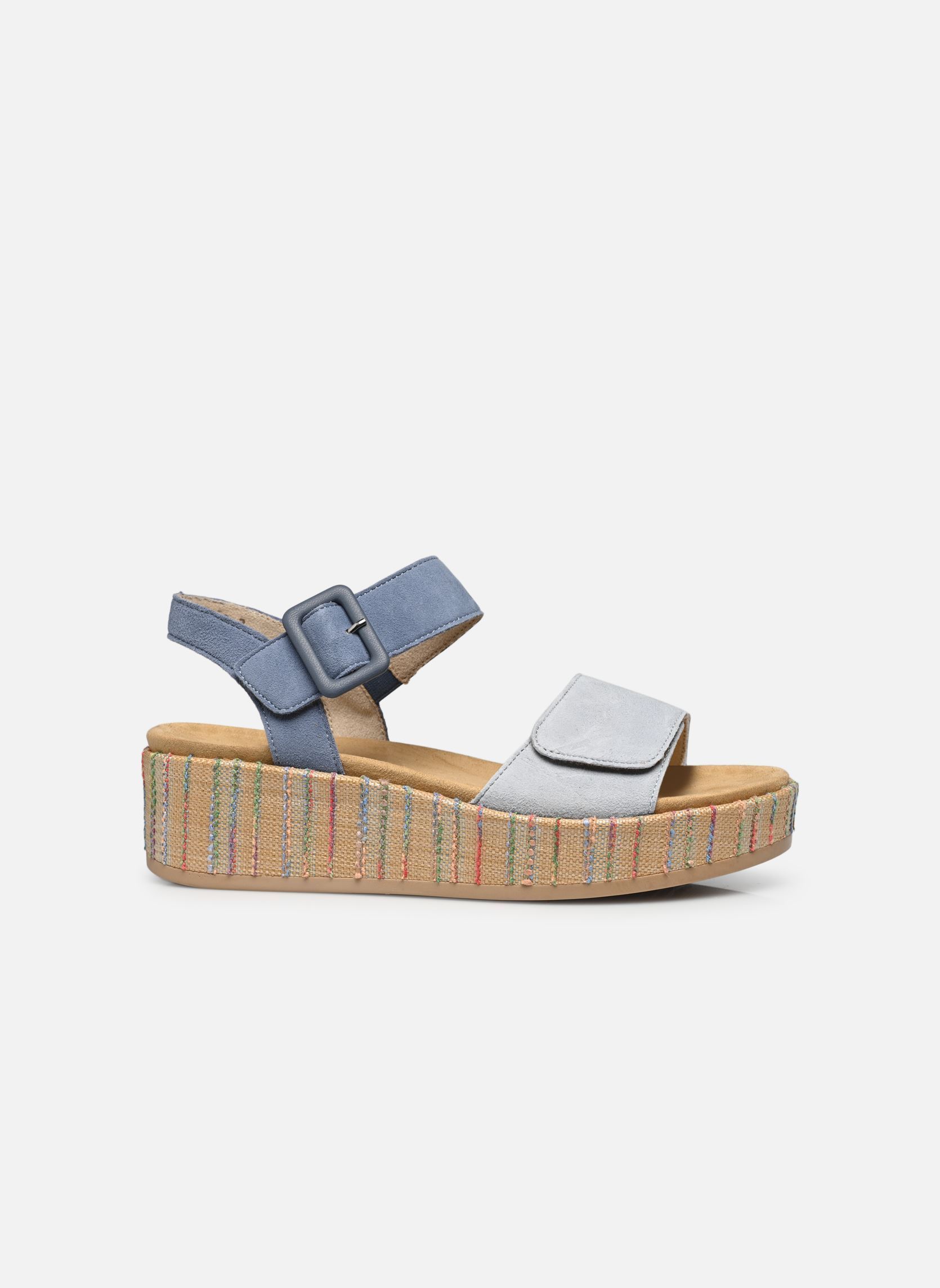 Sandali Con Zeppa Remonte R6252 Donna - Vera Pelle E Chiusura Velcro