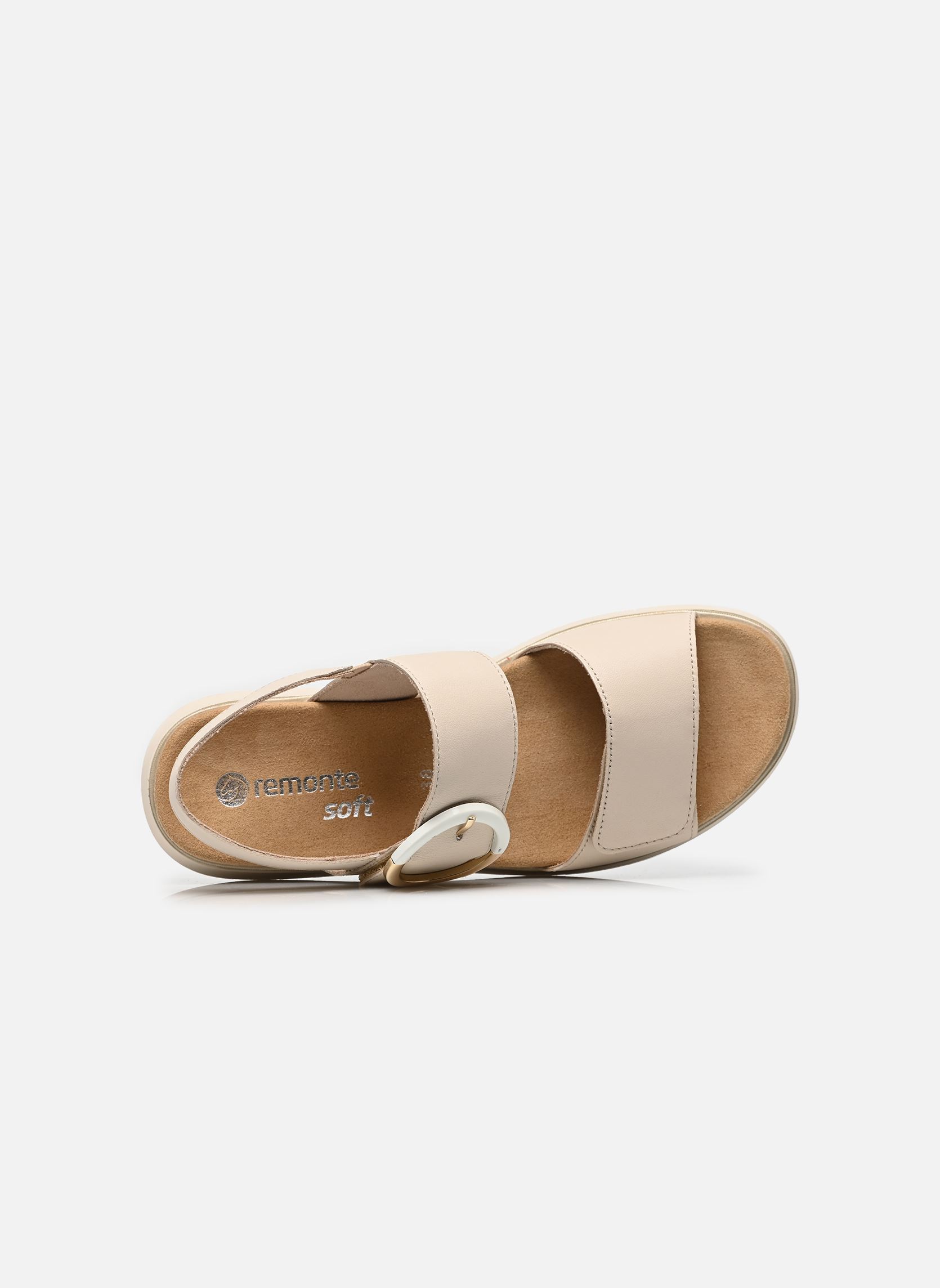 Sandales compensées et plateformes D2K50 femme beige Remonte Sandales compensées et plateformes D2K50 femme beige PORZELLAN