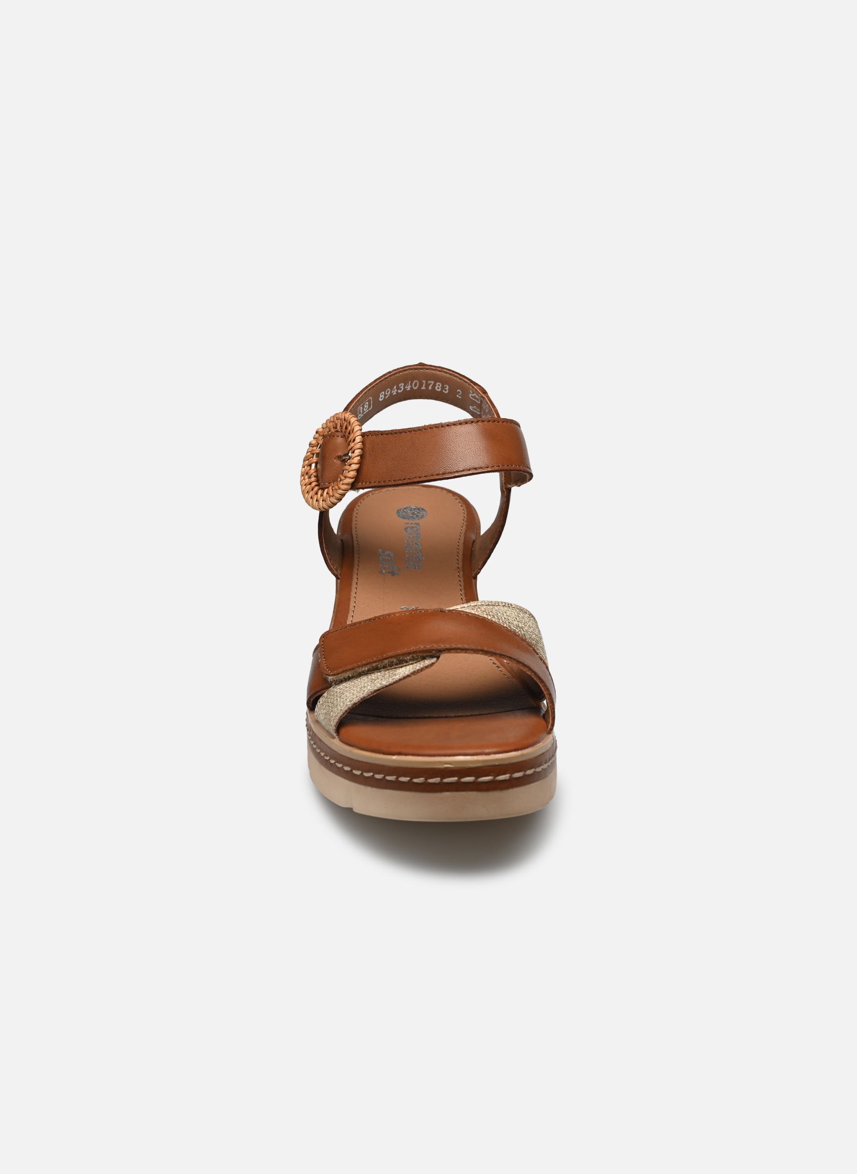 Sandales compensées et plateformes D2L50 femme marron Remonte Sandales compensées et plateformes D2L50 femme marron MARRON COMBINE