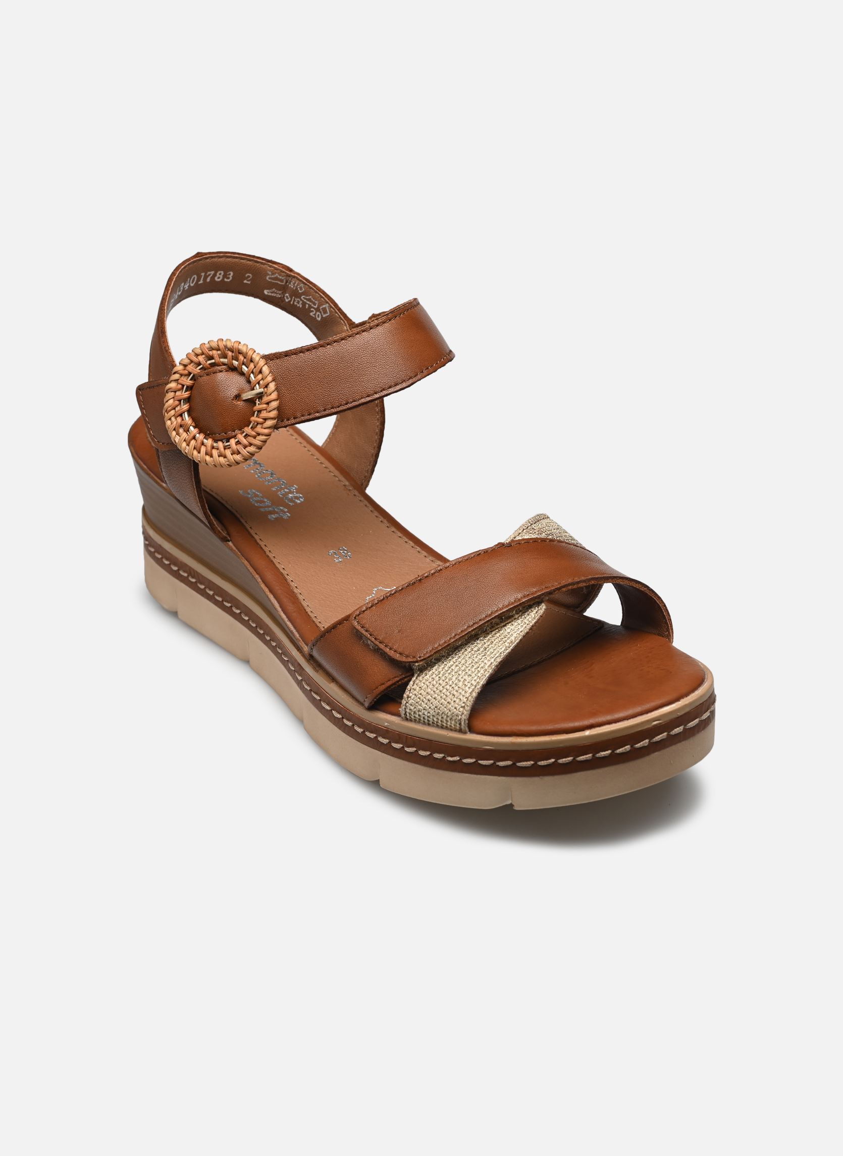 Sandales compensées et plateformes D2L50 femme marron Remonte Sandales compensées et plateformes D2L50 femme marron MARRON COMBINE