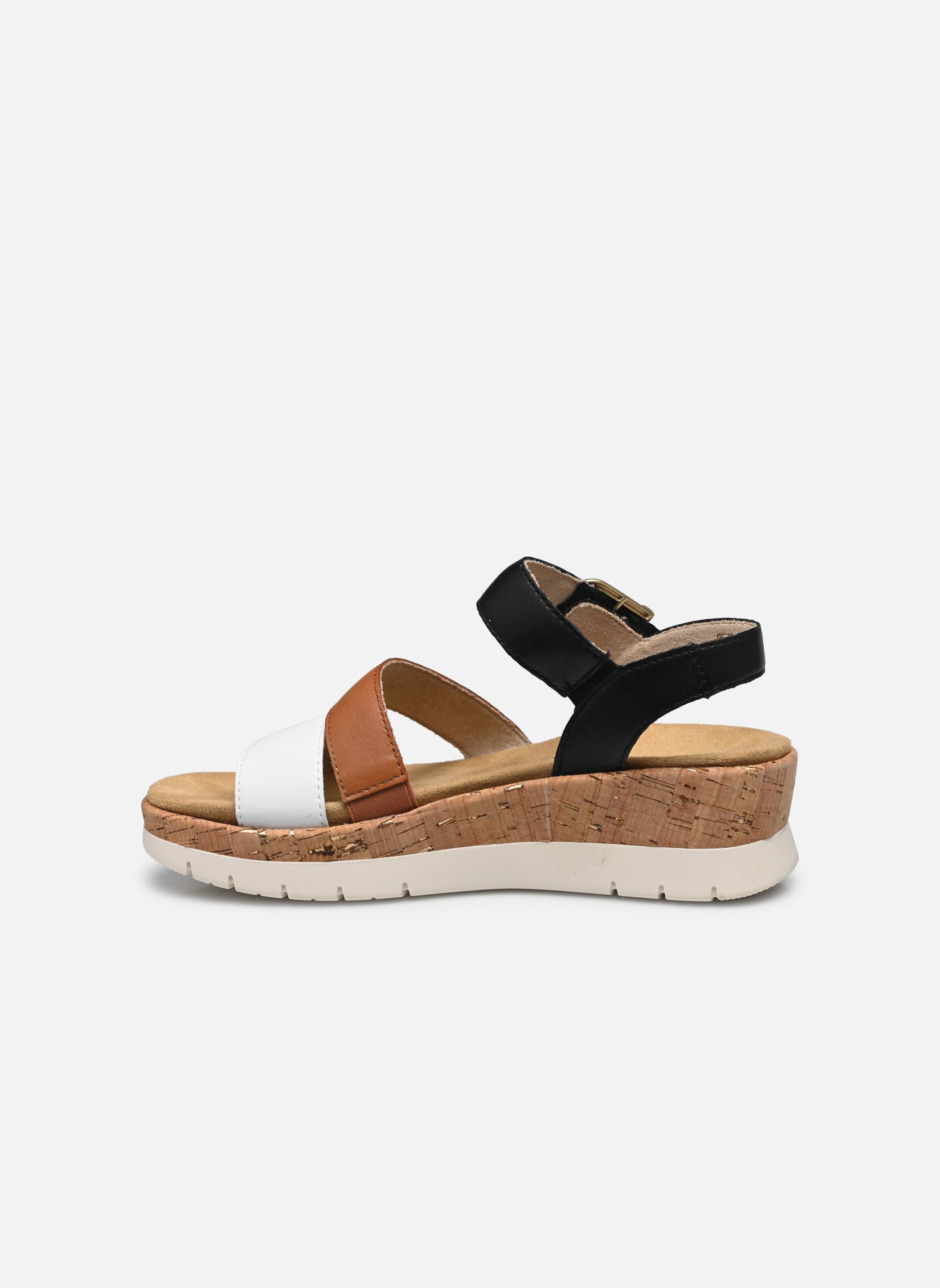 Sandales compensées et plateformes D2P50 femme noir Remonte Sandales compensées et plateformes D2P50 femme noir NOIR COMBINE