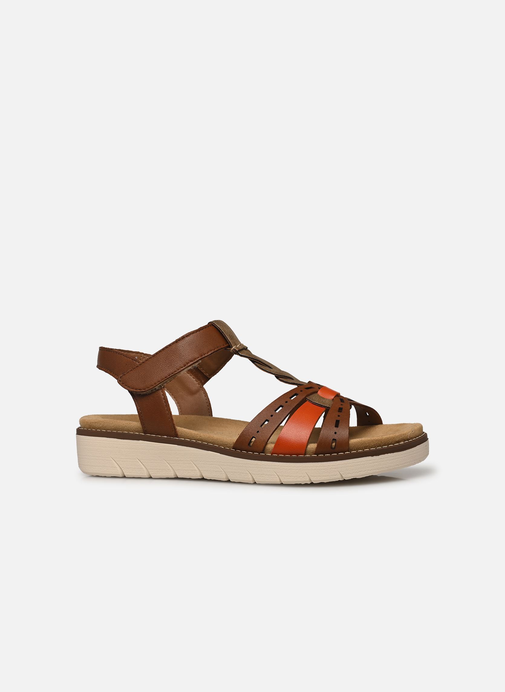 Platte sandalen D2044 dames bruin Remonte Platte sandalen D2044 dames bruin MARRON COMBINE