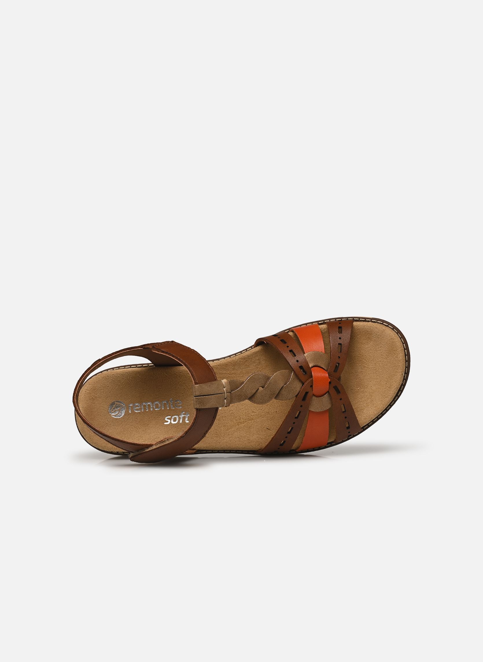 Platte sandalen D2044 dames bruin Remonte Platte sandalen D2044 dames bruin MARRON COMBINE