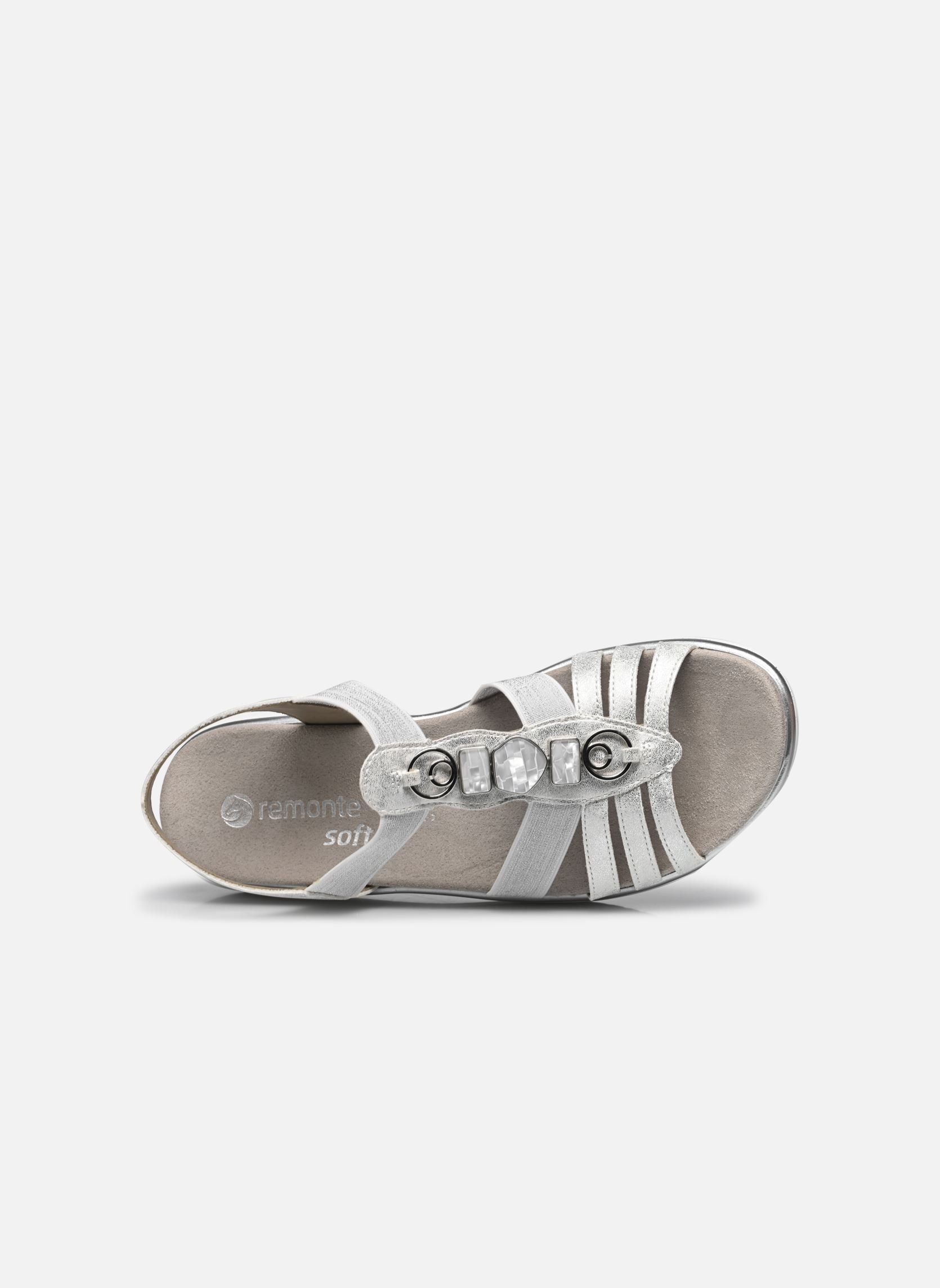Sandales compensées et plateformes D1J60 femme argent Remonte Sandales compensées et plateformes D1J60 femme argent ARGENT/PLATINE