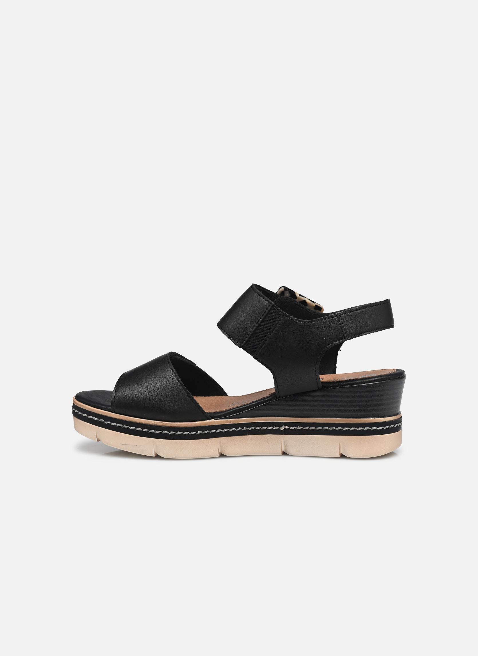 Sandales compensées et plateformes D2L53 femme noir Remonte Sandales compensées et plateformes D2L53 femme noir NOIR