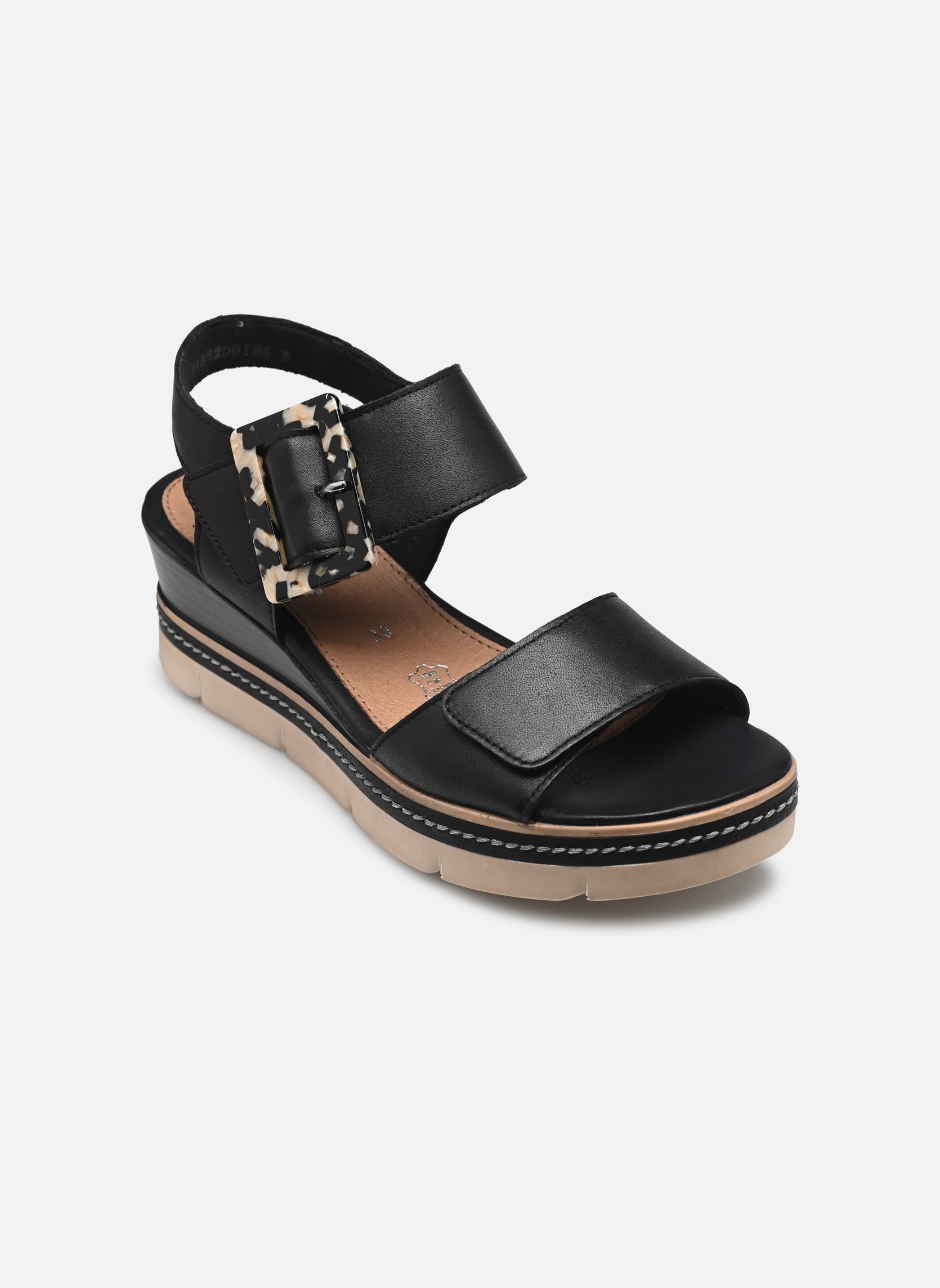 Sandales compensées et plateformes D2L53 femme noir Remonte Sandales compensées et plateformes D2L53 femme noir NOIR