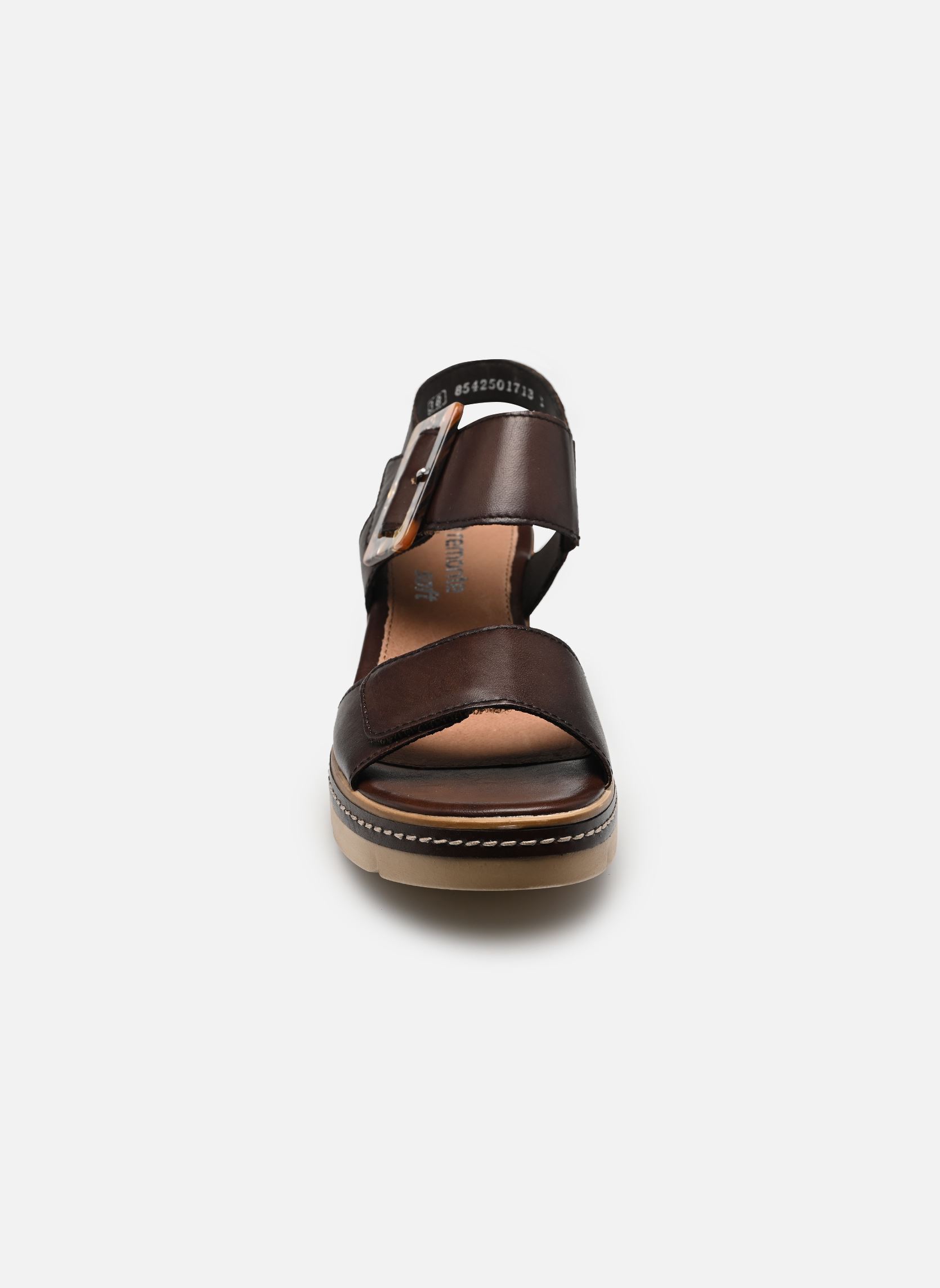 Sandalen met sleehak en plateau D2L53 dames bruin Remonte Sandalen met sleehak en plateau D2L53 dames bruin MORO
