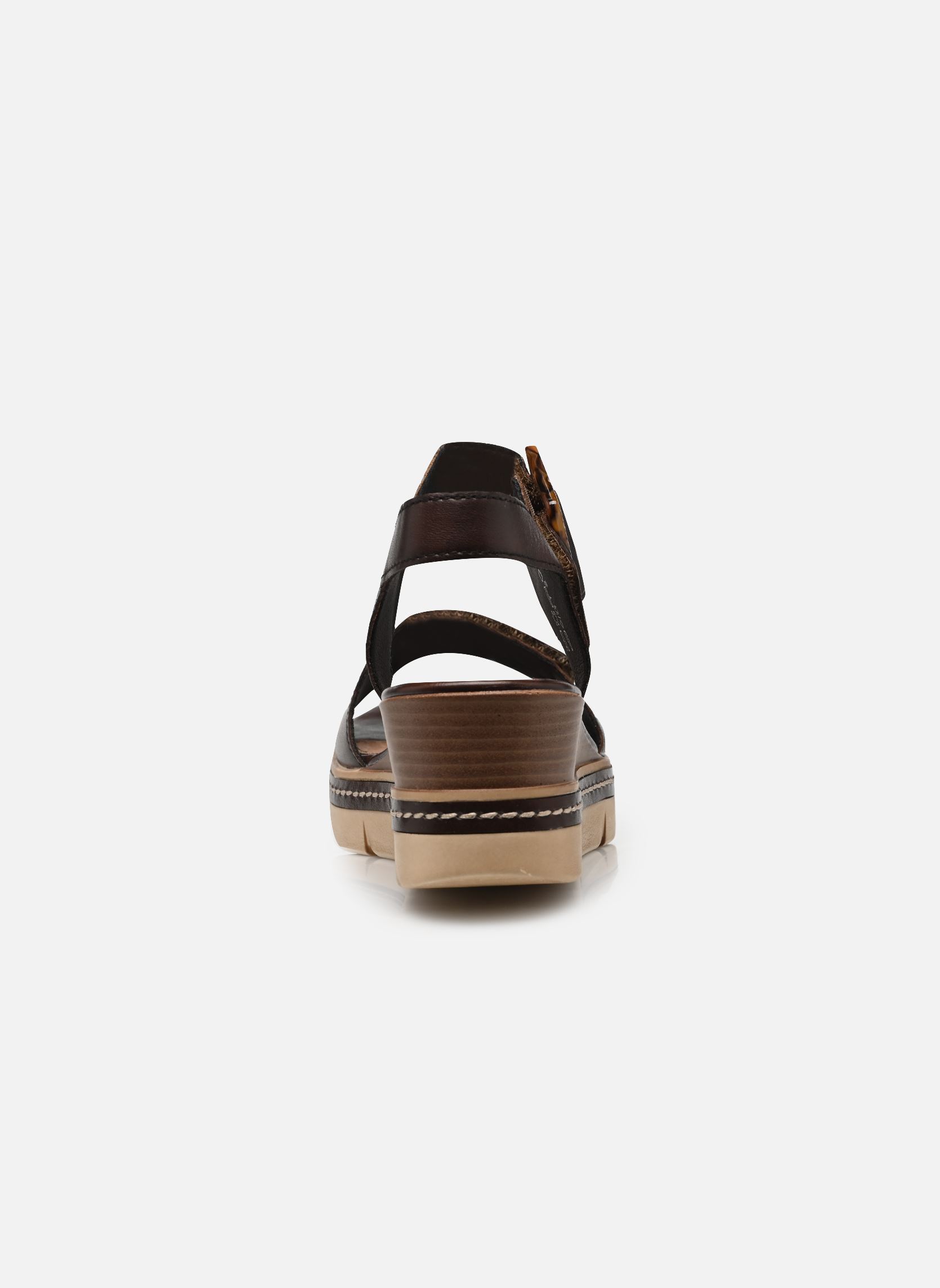 Sandalen met sleehak en plateau D2L53 dames bruin Remonte Sandalen met sleehak en plateau D2L53 dames bruin MORO