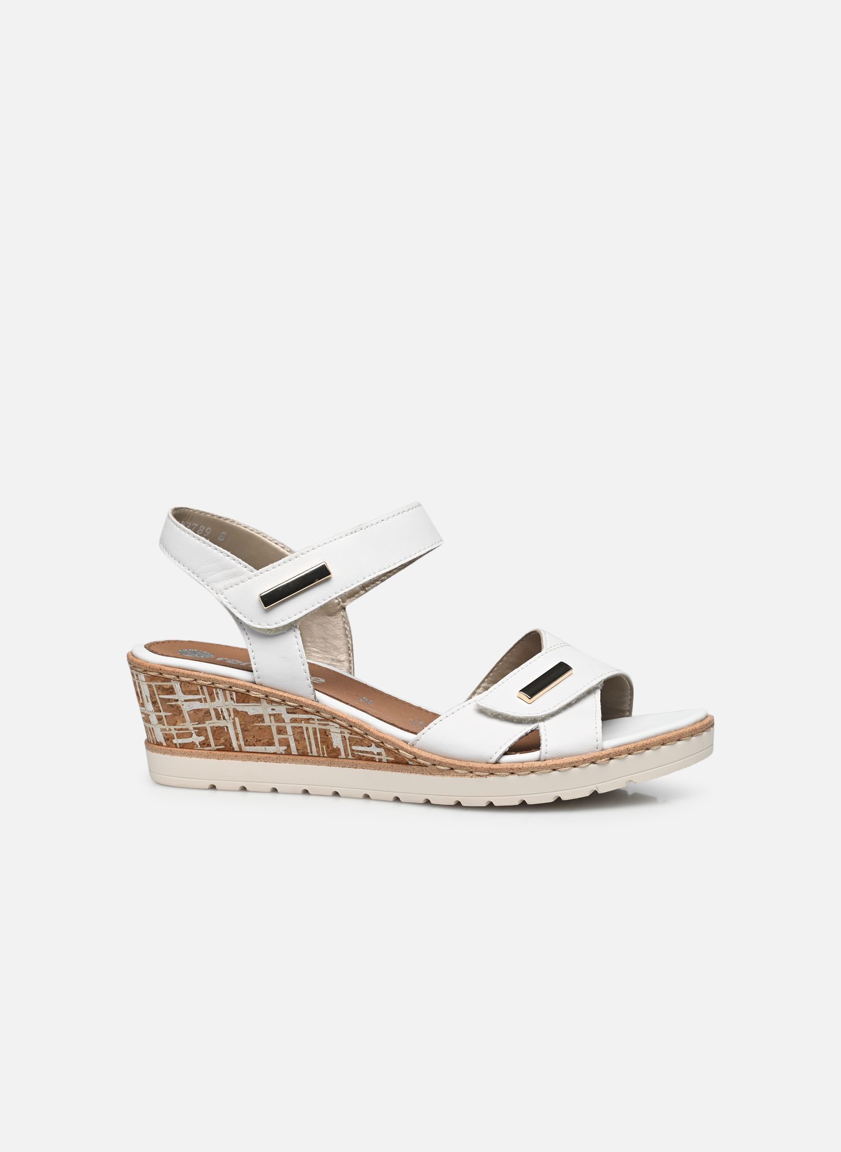 Sandalen met sleehak en plateau R6266 dames wit Remonte Sandalen met sleehak en plateau R6266 dames wit BLANC