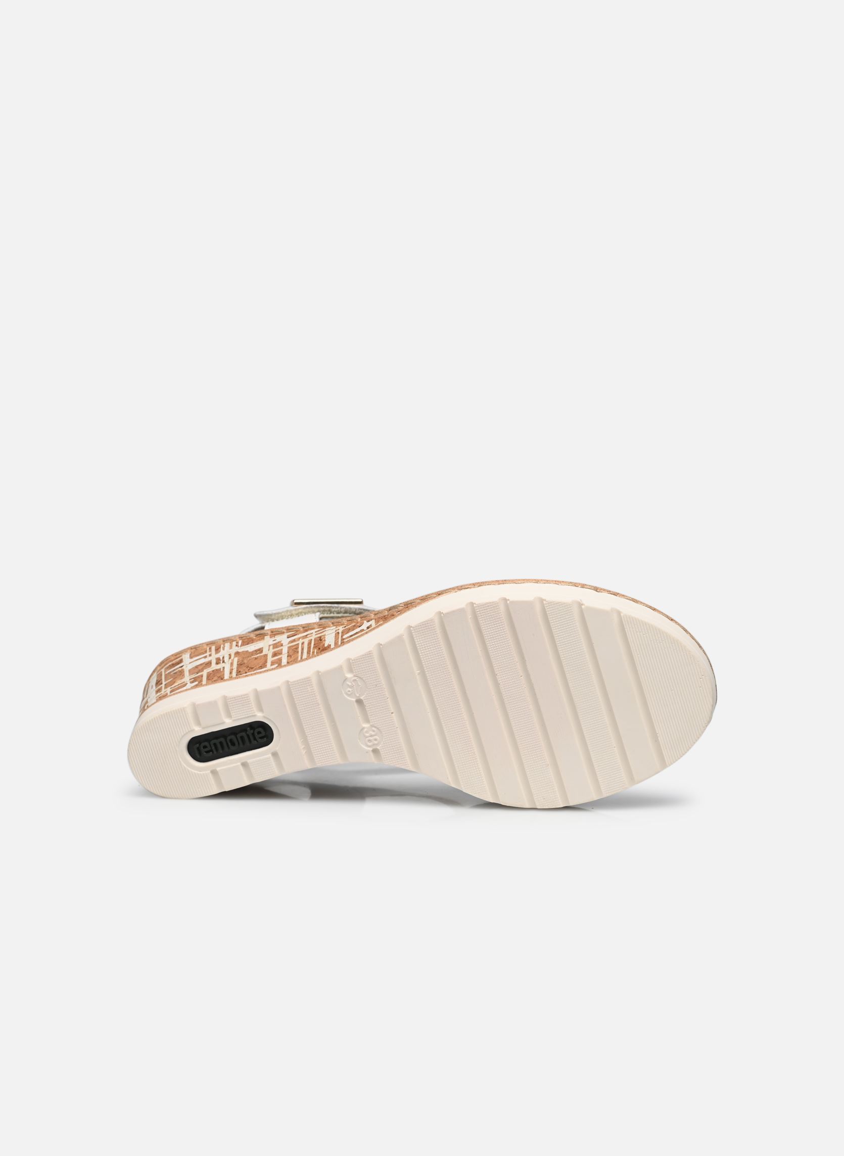 Sandalen met sleehak en plateau R6266 dames wit Remonte Sandalen met sleehak en plateau R6266 dames wit BLANC