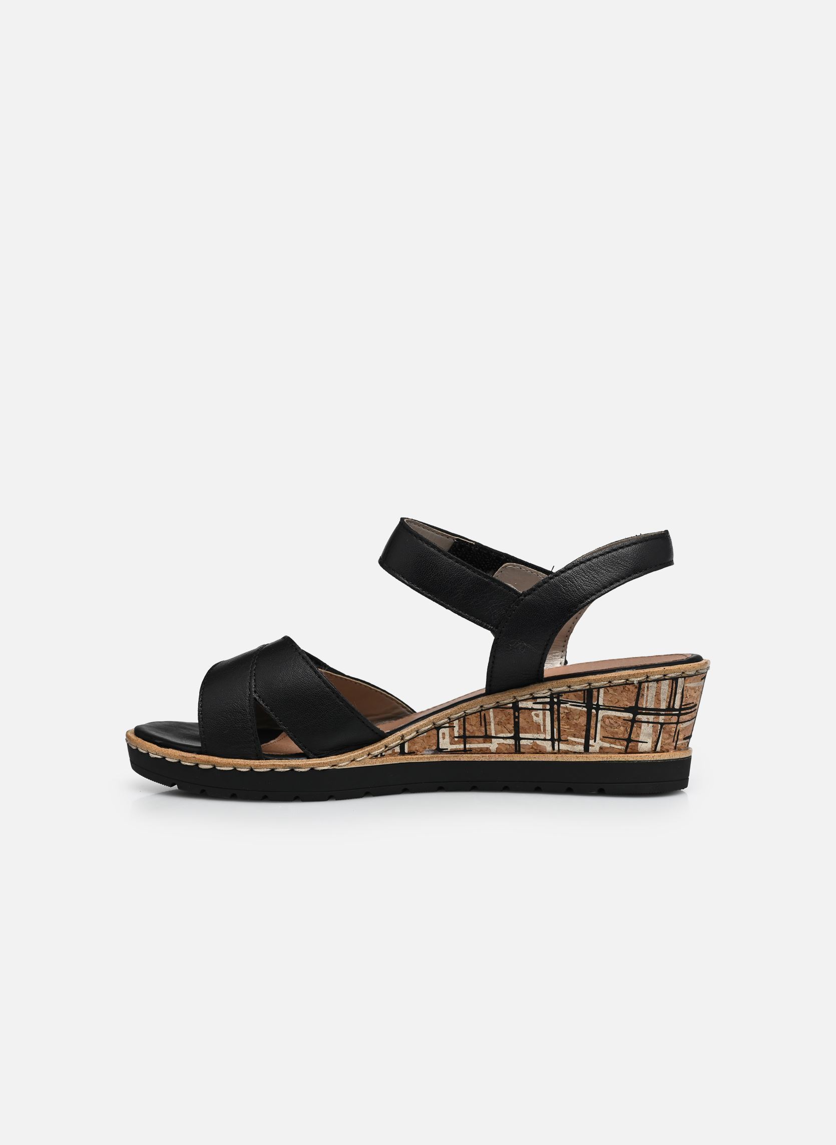 Sandales compensées et plateformes R6266 femme noir Remonte Sandales compensées et plateformes R6266 femme noir NOIR