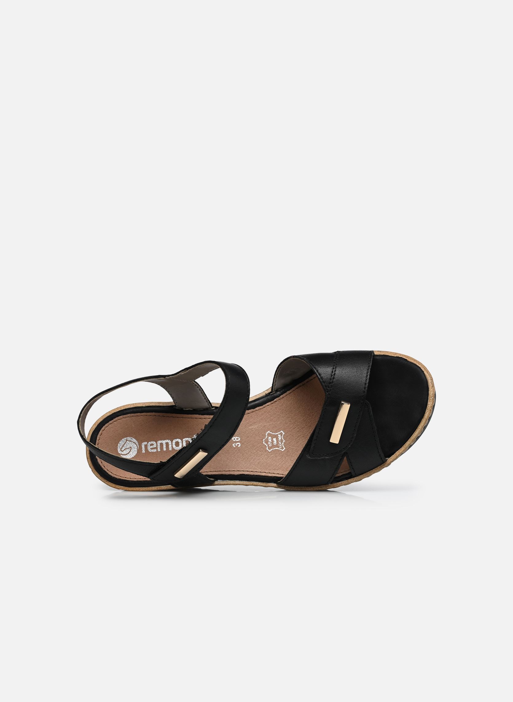 Sandales compensées et plateformes R6266 femme noir Remonte Sandales compensées et plateformes R6266 femme noir NOIR