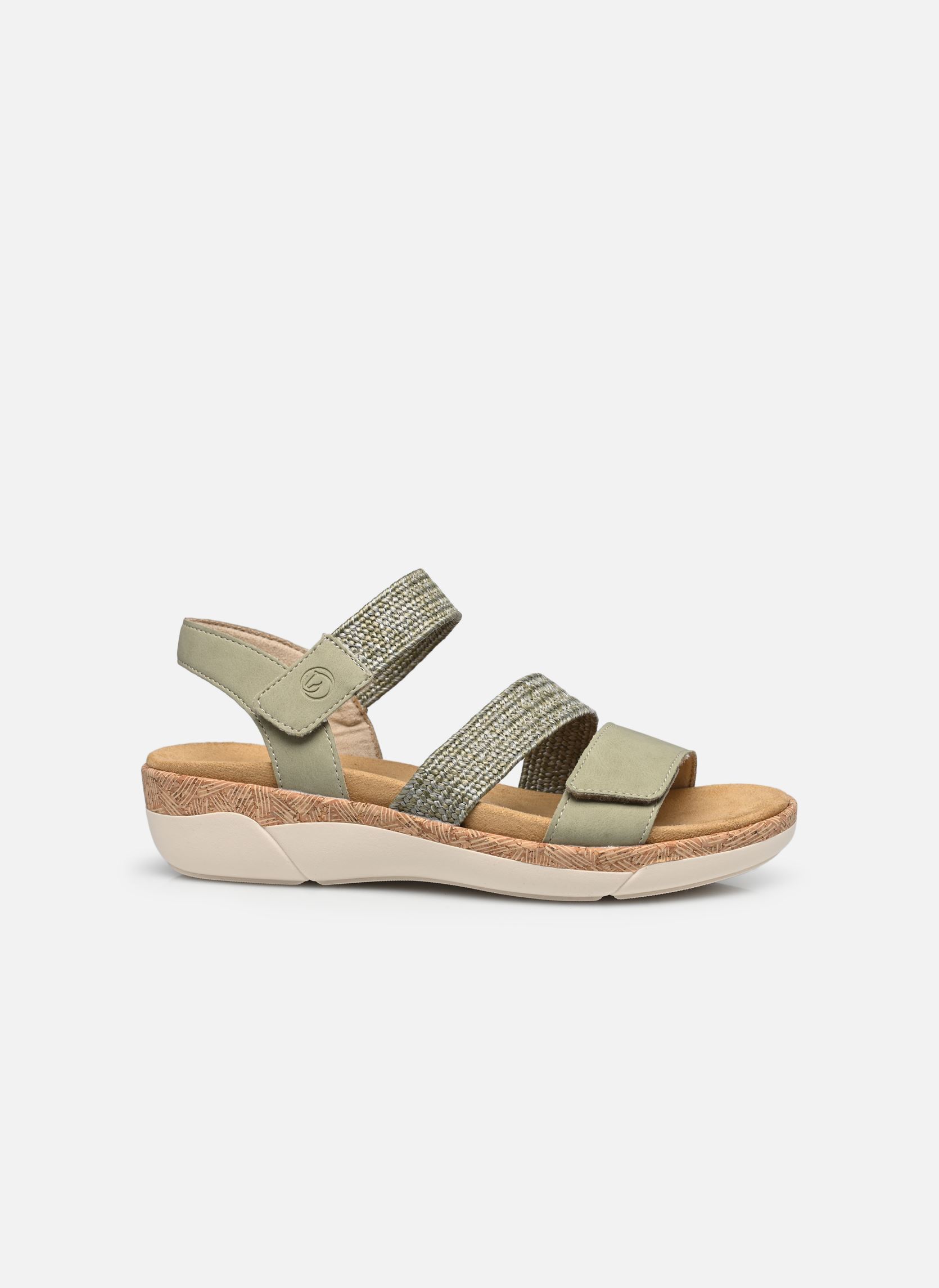 Sandales compensées et plateformes R6861 femme vert Remonte Sandales compensées et plateformes R6861 femme vert VERT