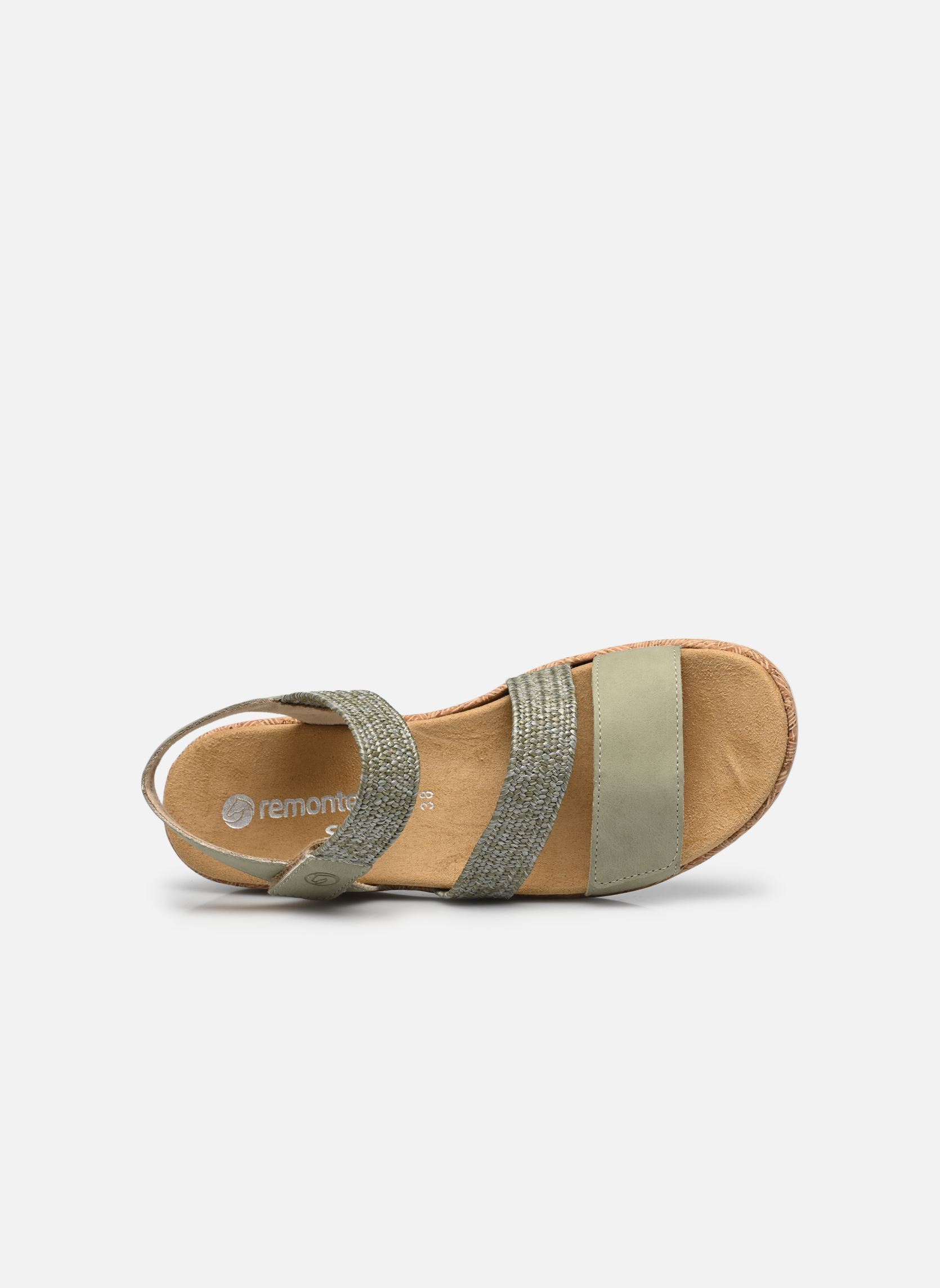 Sandales compensées et plateformes R6861 femme vert Remonte Sandales compensées et plateformes R6861 femme vert VERT