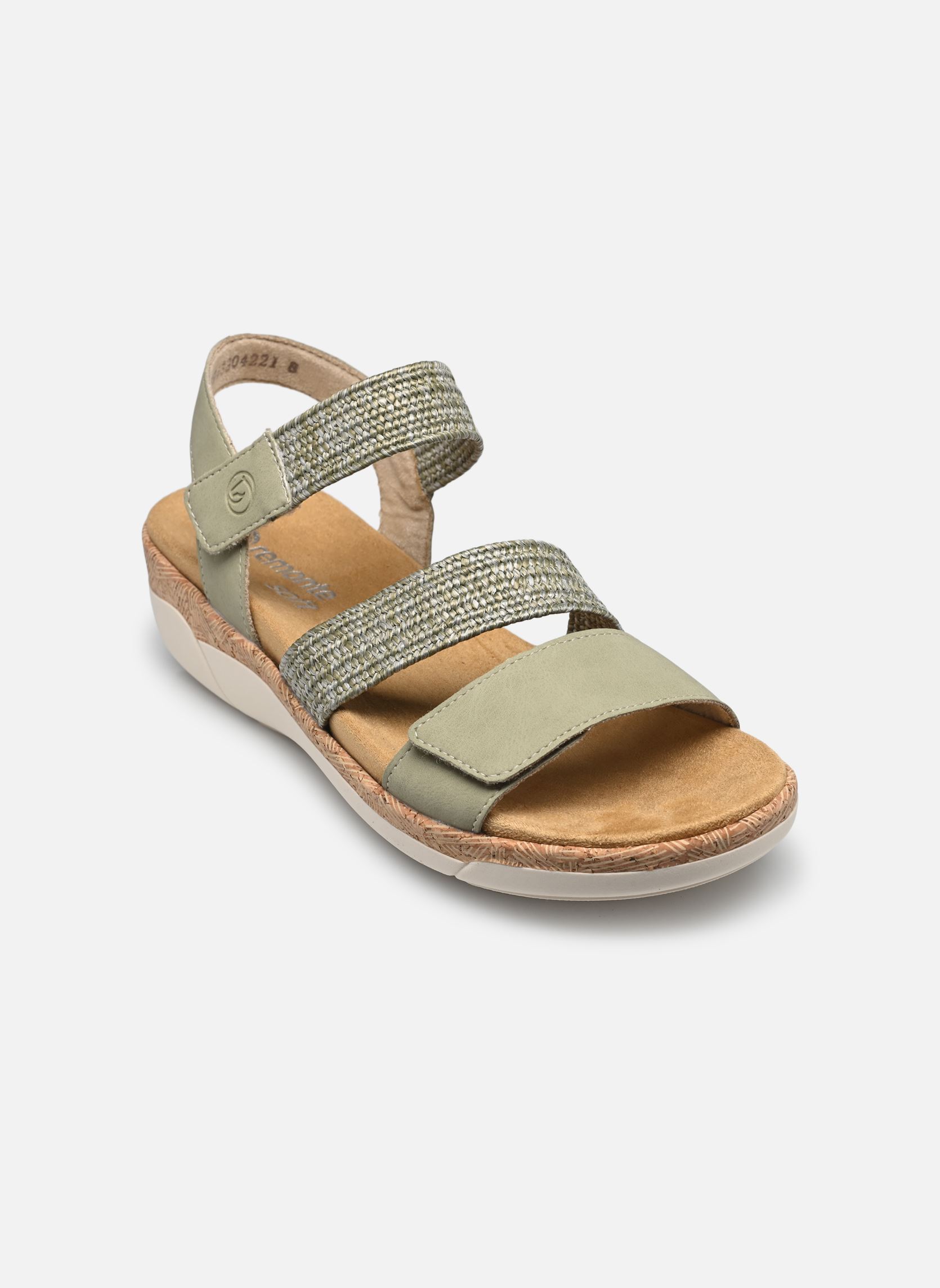 Sandales compensées et plateformes R6861 femme vert Remonte Sandales compensées et plateformes R6861 femme vert VERT