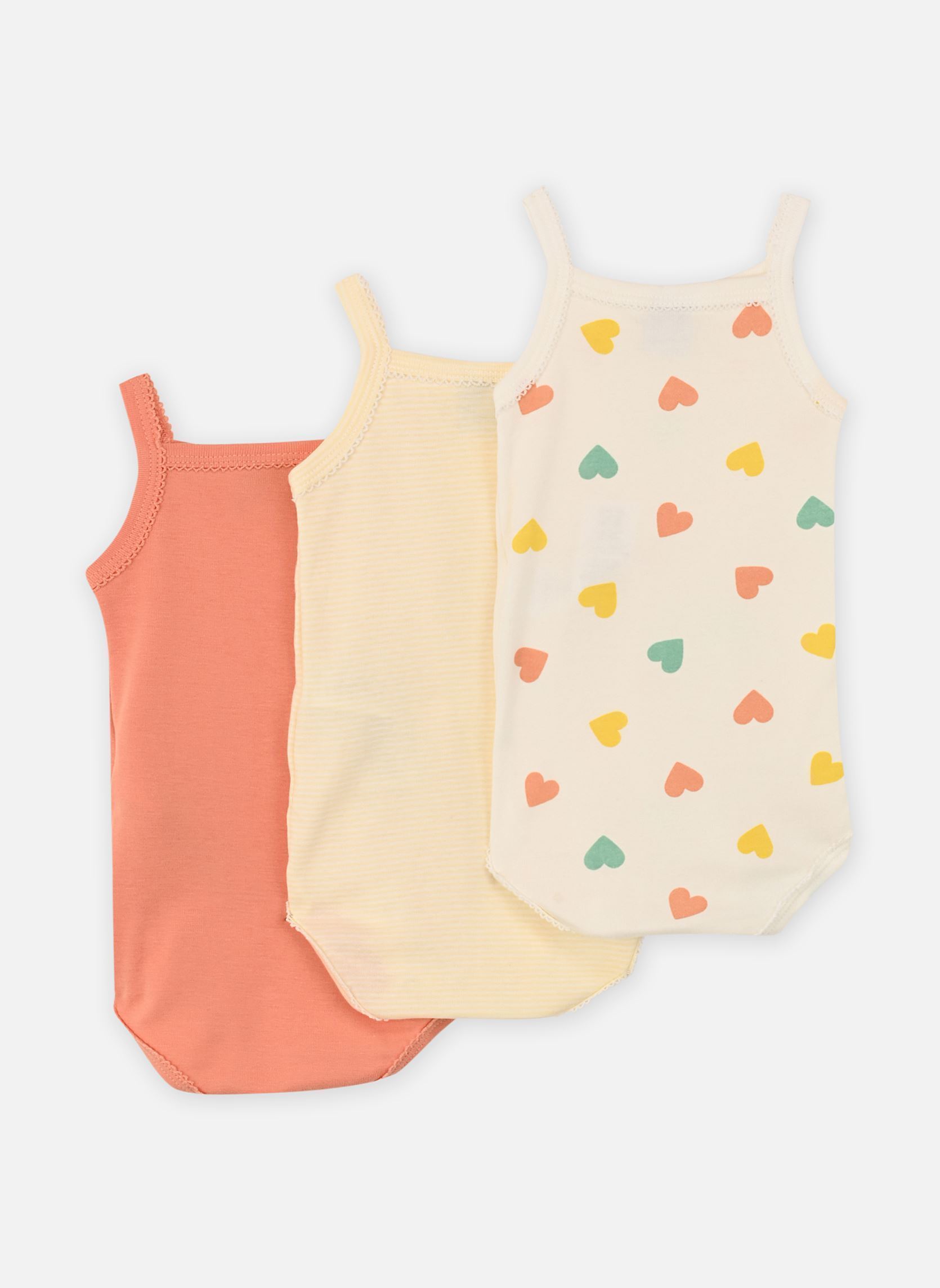 Bodys 3 Bodies A Bretelles A0CXM00 mädchen mehrfarbig Petit Bateau Bodys 3 Bodies A Bretelles A0CXM00 mädchen mehrfarbig VARIANTE 1