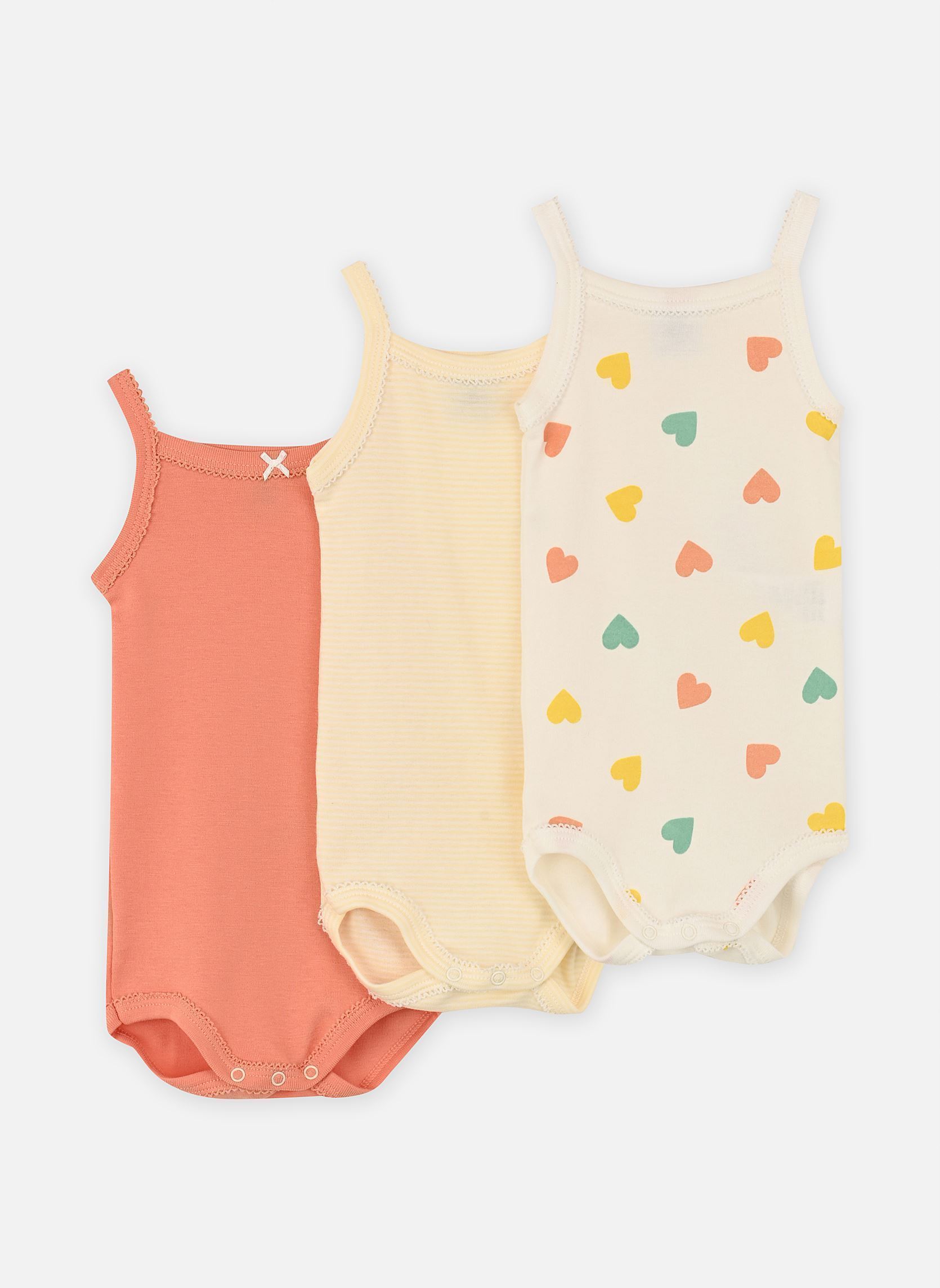 Vêtements Petit Bateau 3 Bodies A Bretelles A0CXM00 pour Accessoires