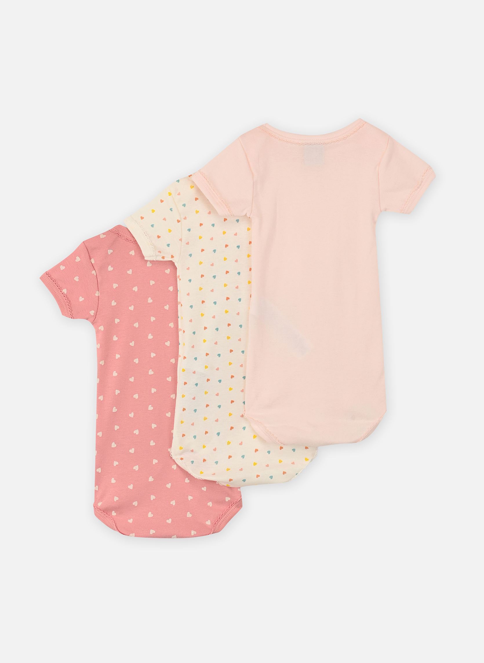Lots de bodies 3 Bodies Us MC A0CXB00 fille blanc Petit Bateau Lots de bodies 3 Bodies Us MC A0CXB00 fille blanc VARIANTE 1