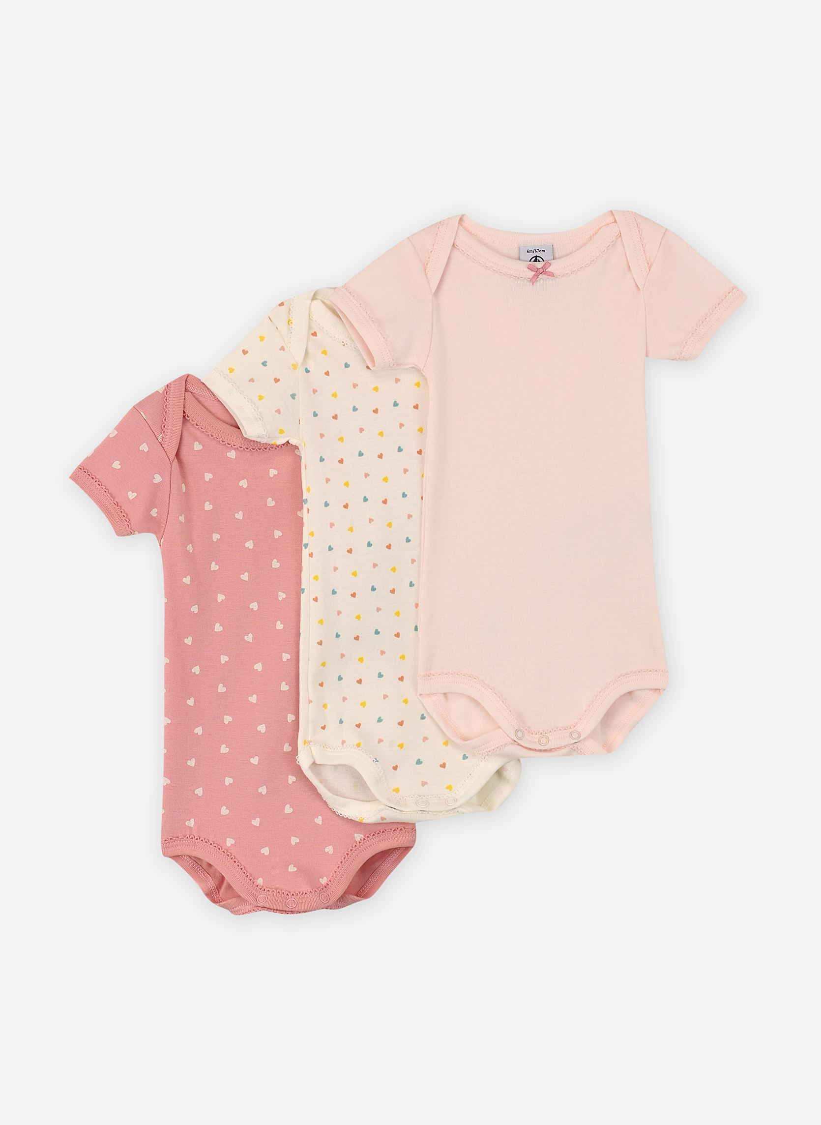 Vêtements Petit Bateau 3 Bodies Us MC A0CXB00 pour Accessoires