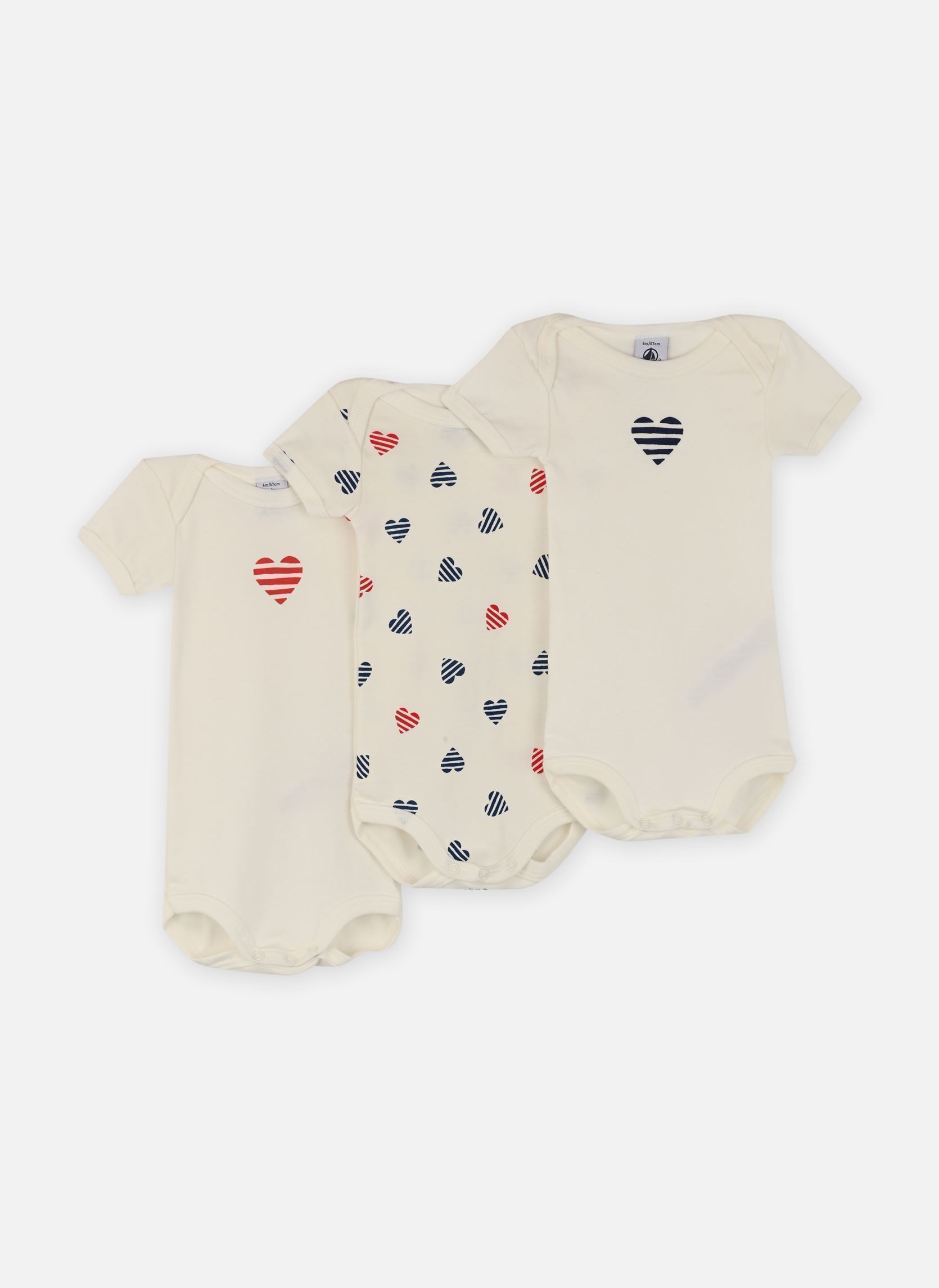 Vêtements Petit Bateau 3 Bodies Us MC A0CXD00 pour Accessoires