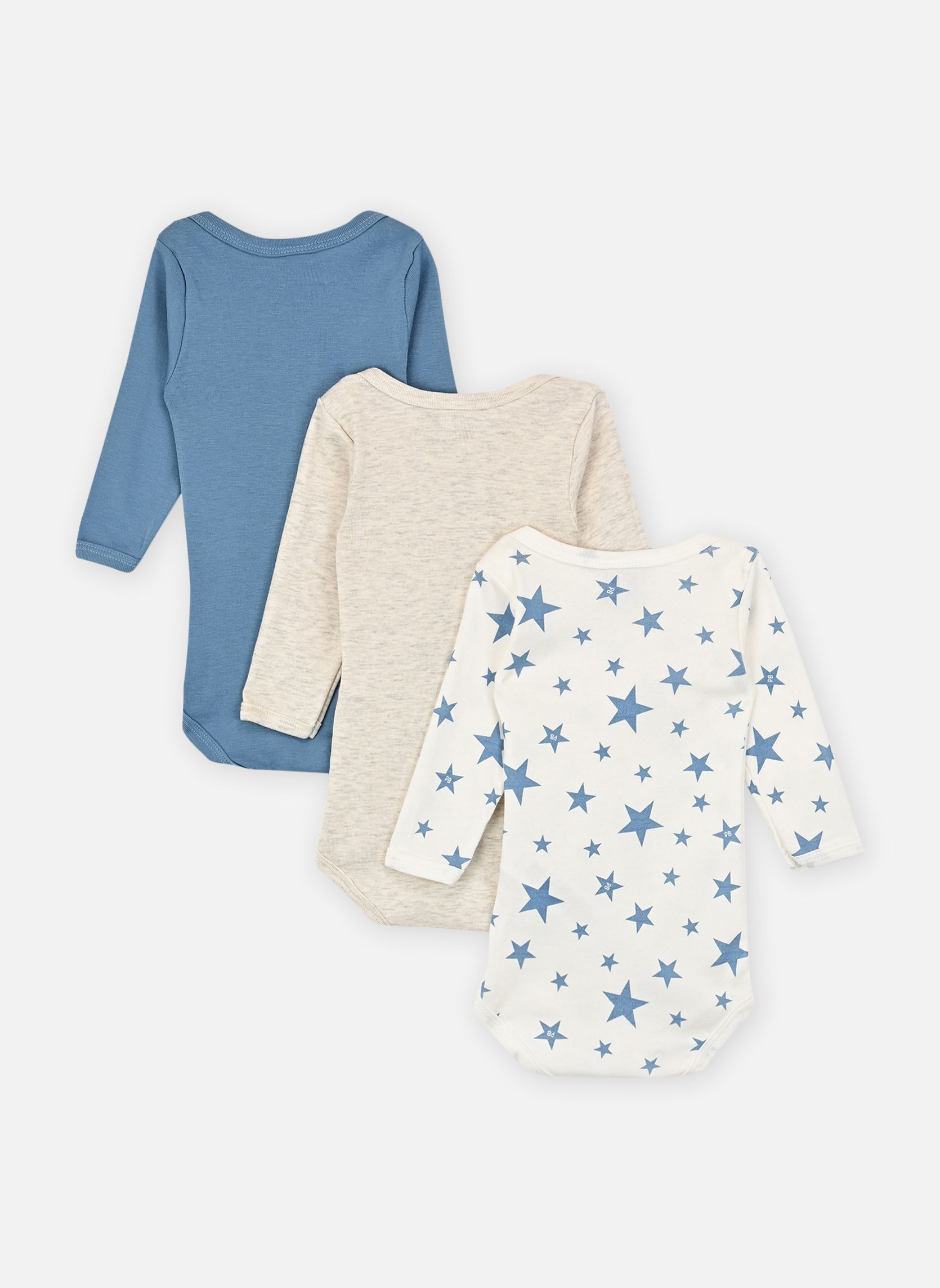 Set di body 3 Bodies Us ML A0CCT00 beige Petit Bateau Set di body 3 Bodies Us ML A0CCT00 beige VARIANTE 1