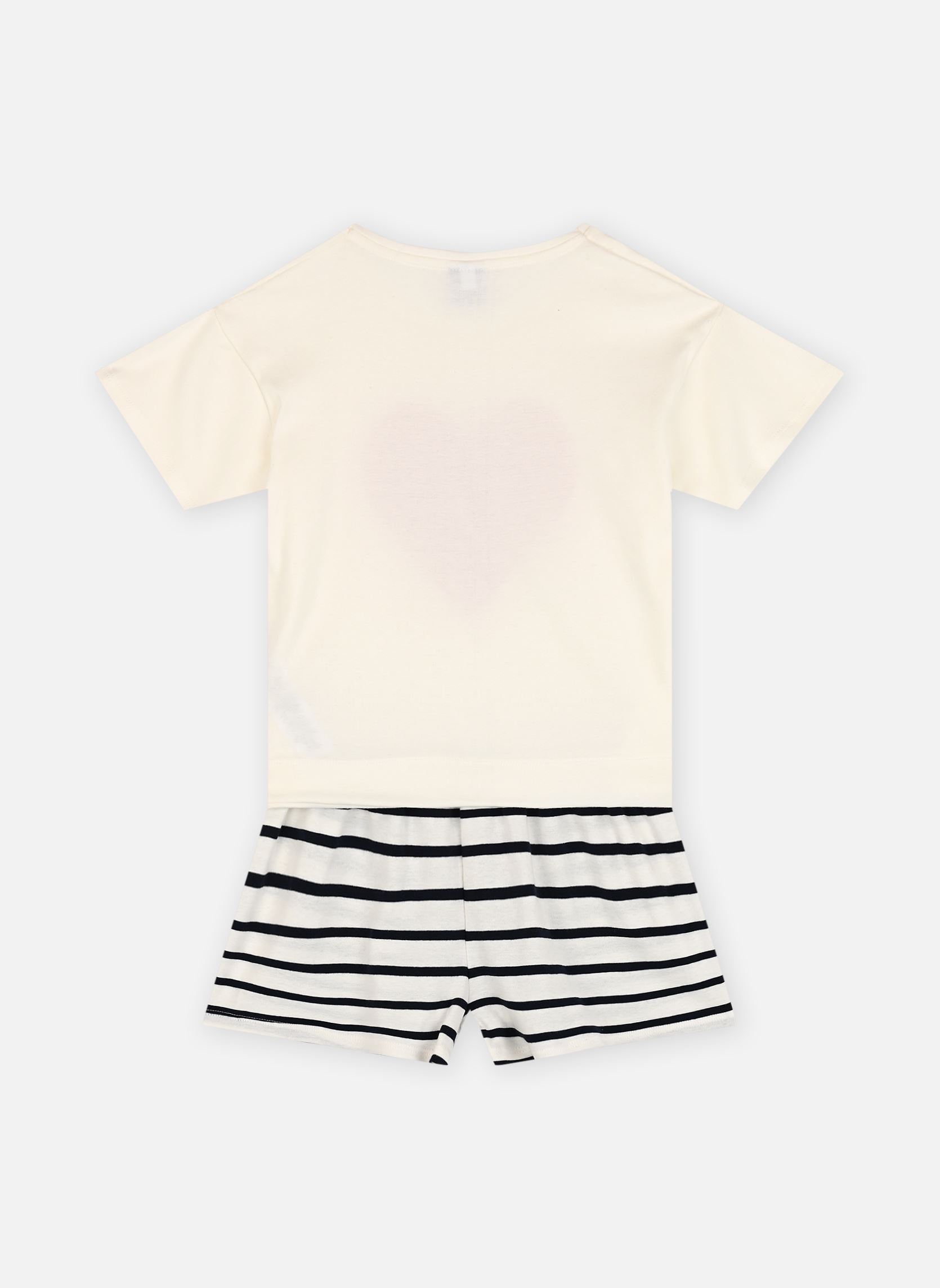 Ensembles de pyjamas Pyjacourt Bruneta fille blanc Petit Bateau Ensembles de pyjamas Pyjacourt Bruneta fille blanc MARSHMALLOWSMOKING