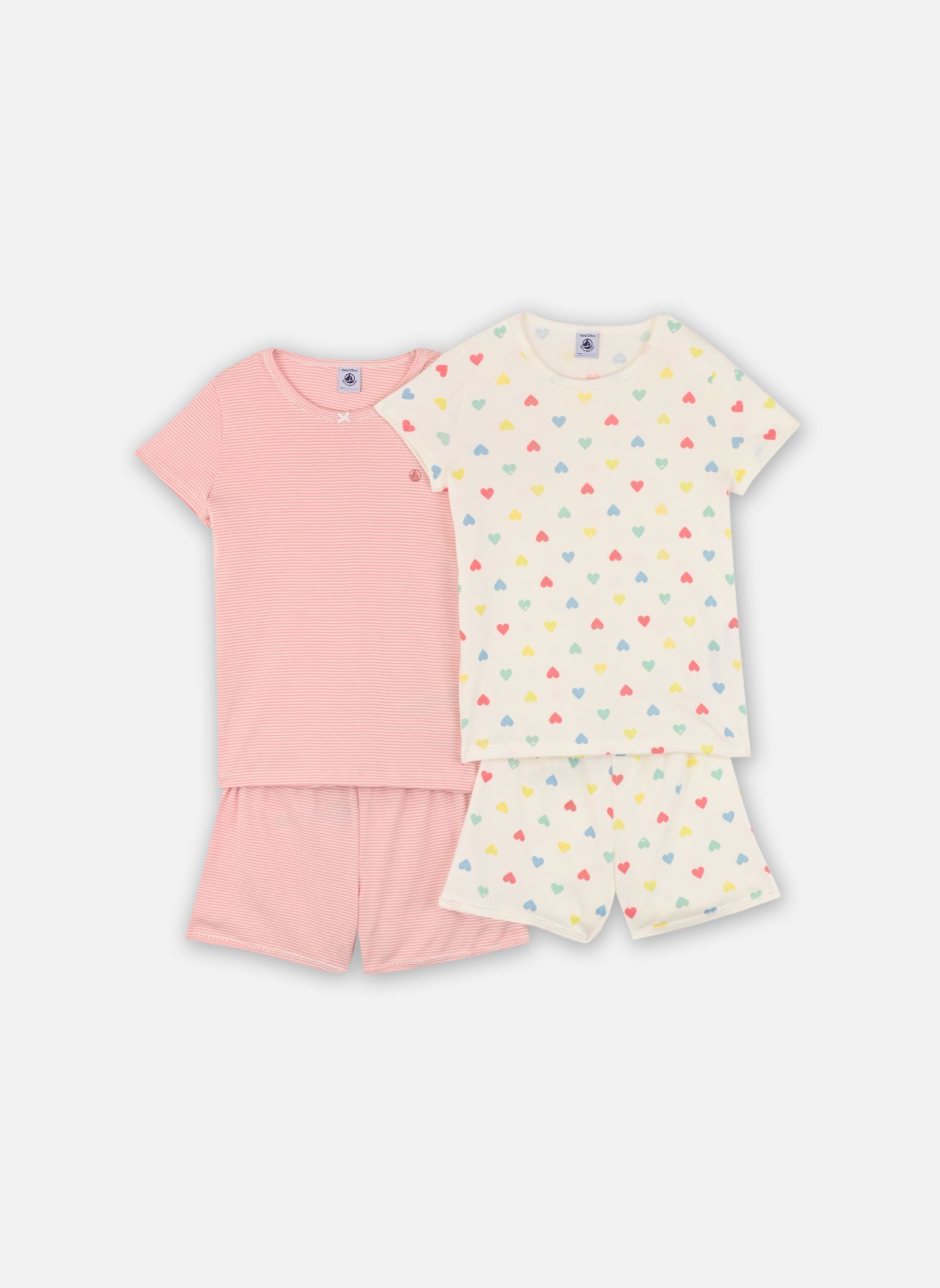 Vêtements Petit Bateau 2 Pyjacourts A0D6P00 Lot Happy pour Accessoires