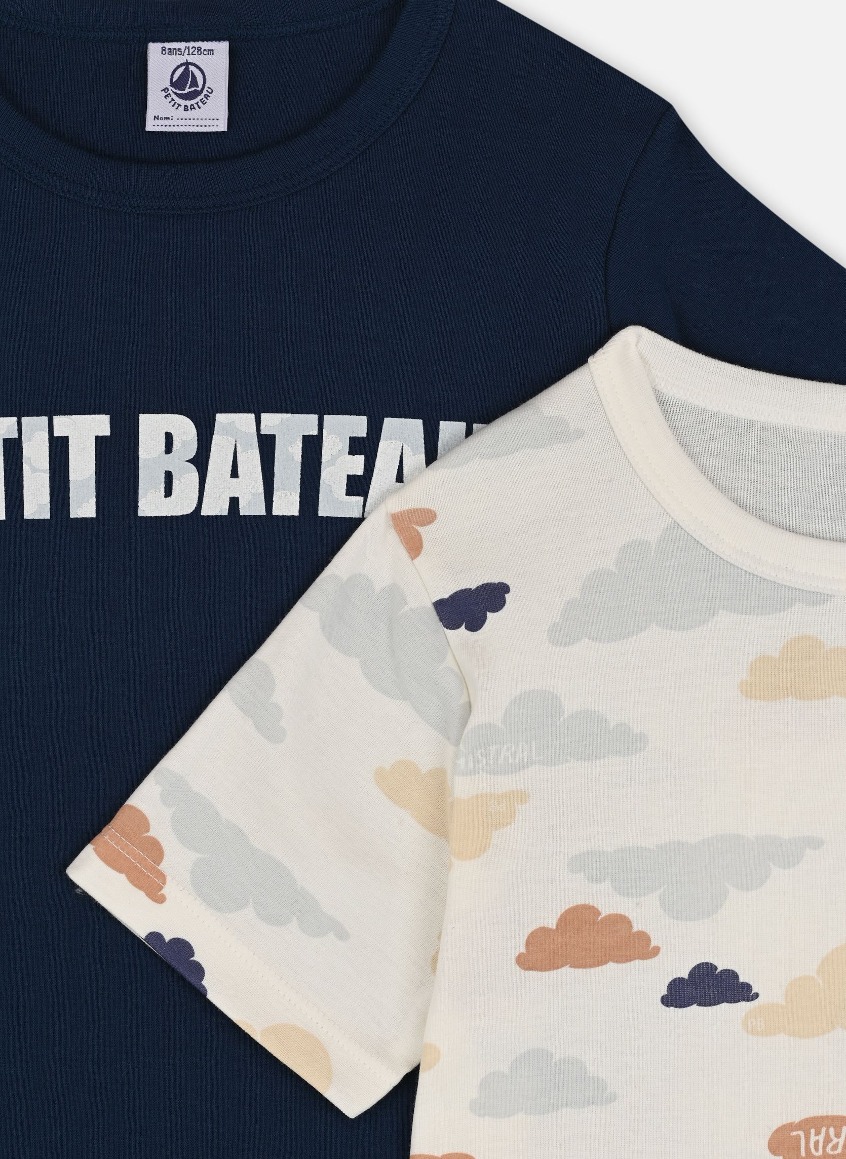 Ensembles de pyjamas 2 Pyjacourts A0D7C00 Lot Nuage garçon blanc Petit Bateau Ensembles de pyjamas 2 Pyjacourts A0D7C00 Lot Nuage garçon blanc Variante 1