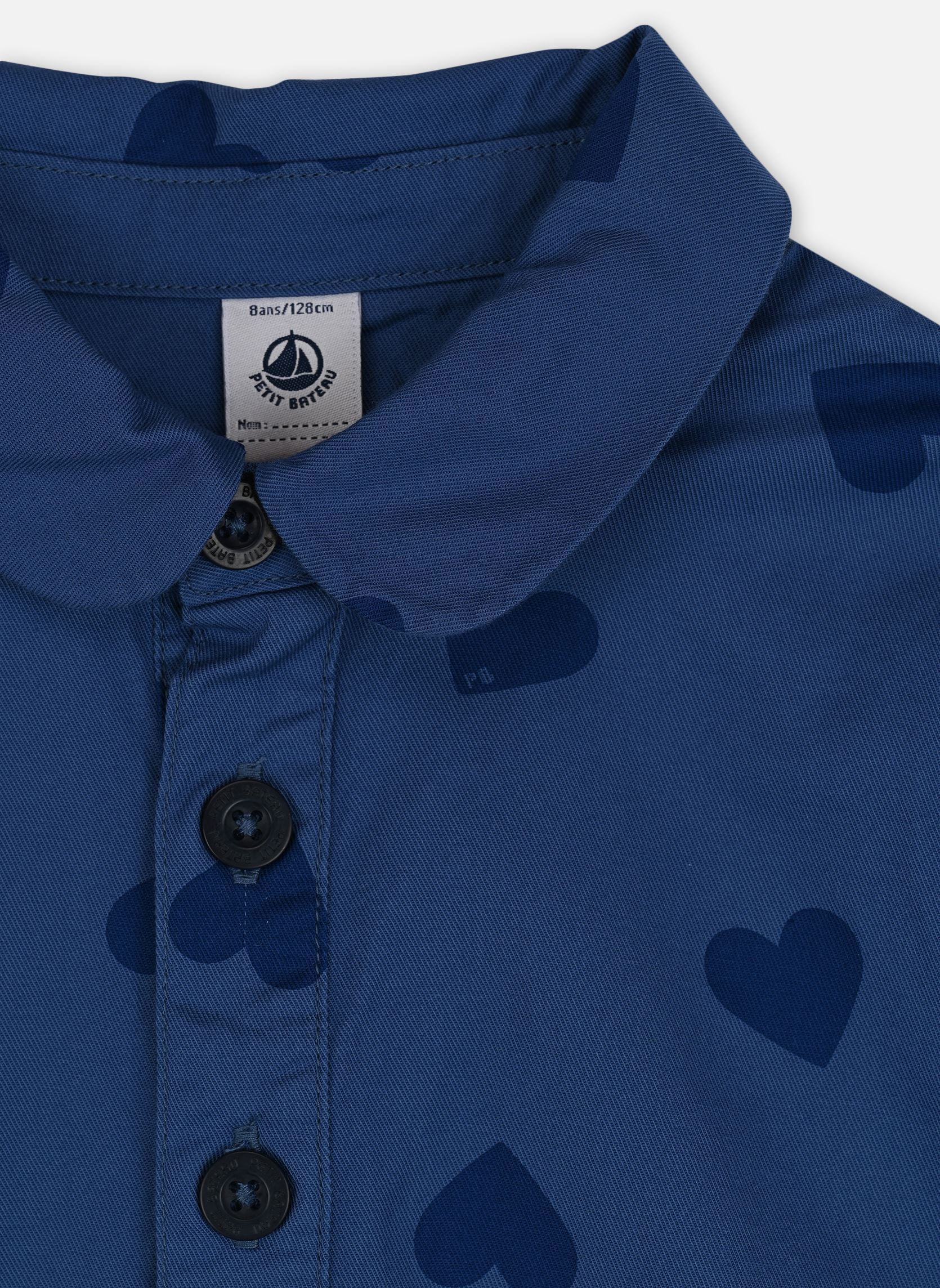 Robes Robe MC Bicoeur fille bleu Petit Bateau Robes Robe MC Bicoeur fille bleu Alaska Fonce/Medieval