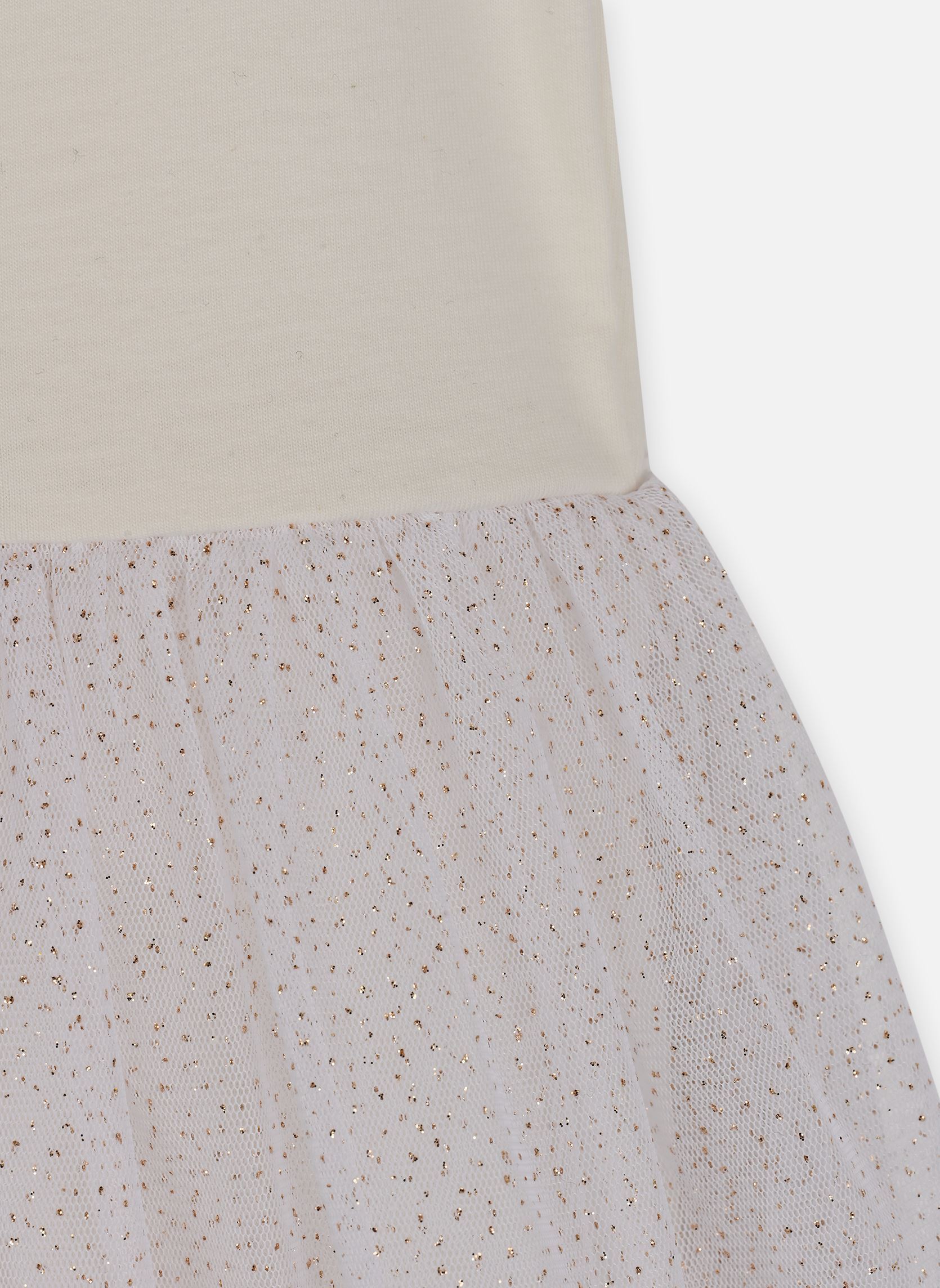 Robes Robe MC Boll fille blanc Petit Bateau Robes Robe MC Boll fille blanc MARSHMALLOW/COPPER