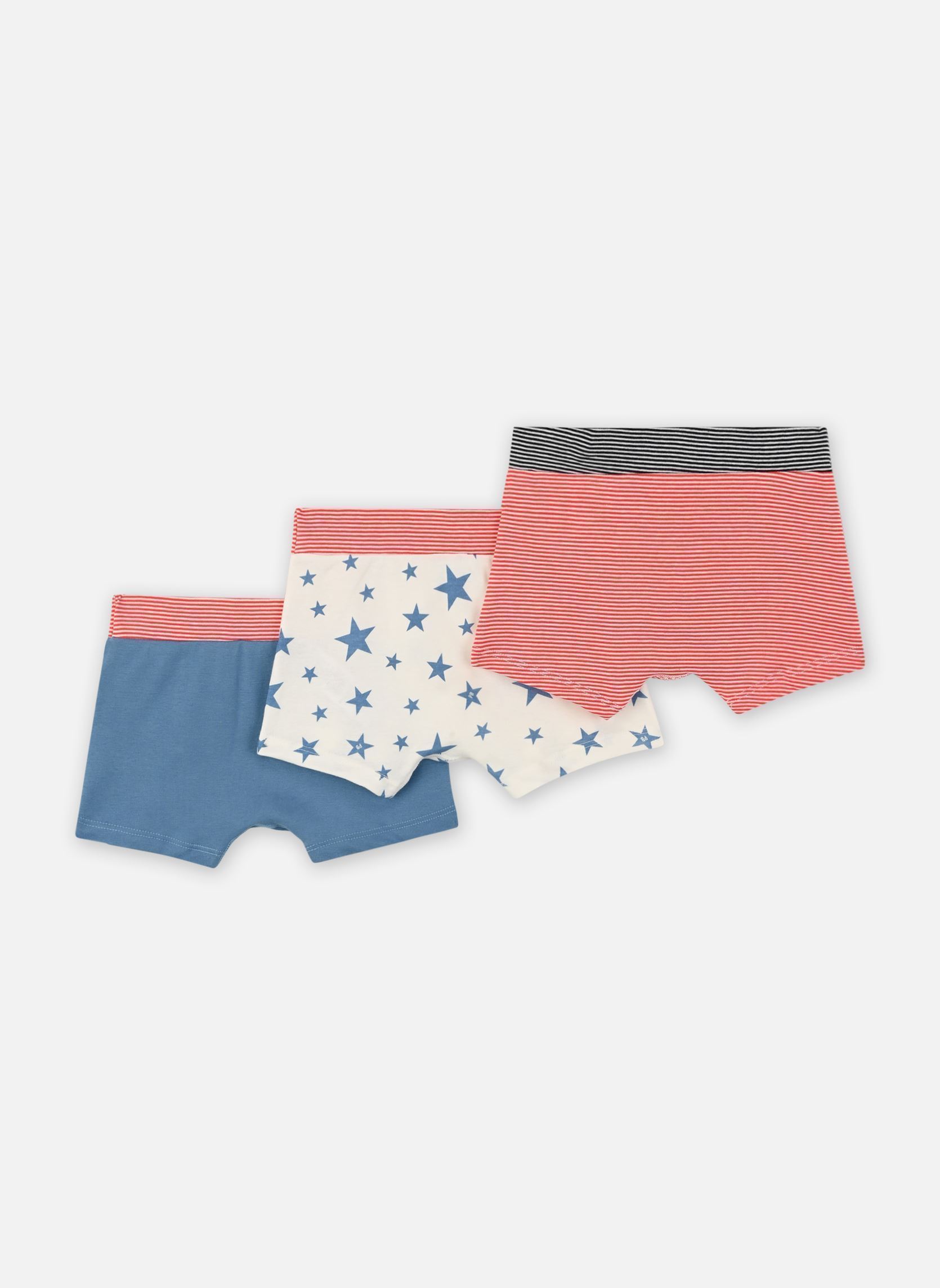 Boxers en slips 3 Boxers A0CTI00 jongens blauw Petit Bateau Boxers en slips 3 Boxers A0CTI00 jongens blauw VARIANTE 1