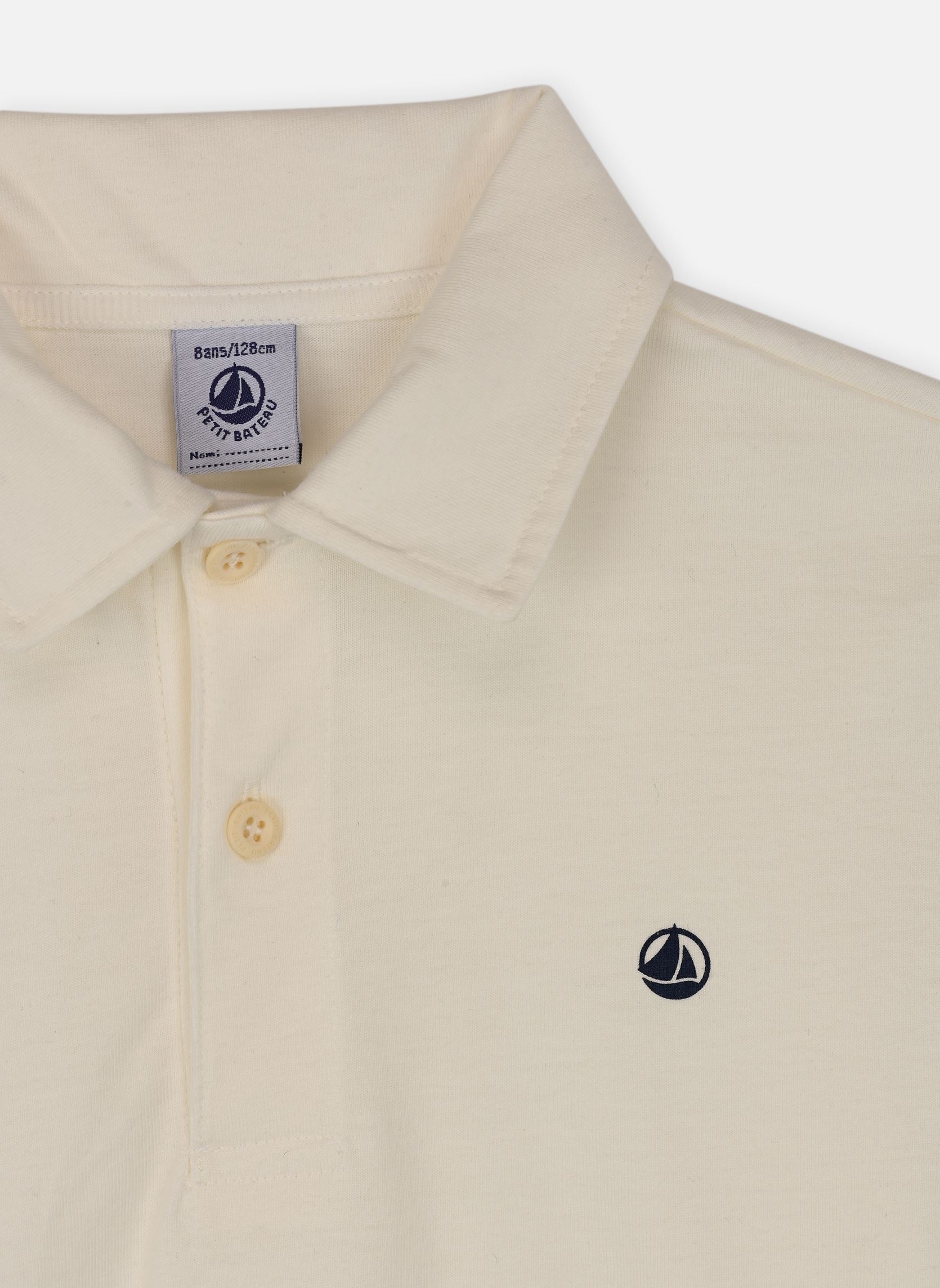 Polos Polo MC Brasier garçon blanc Petit Bateau Polos Polo MC Brasier garçon blanc Marshmallow