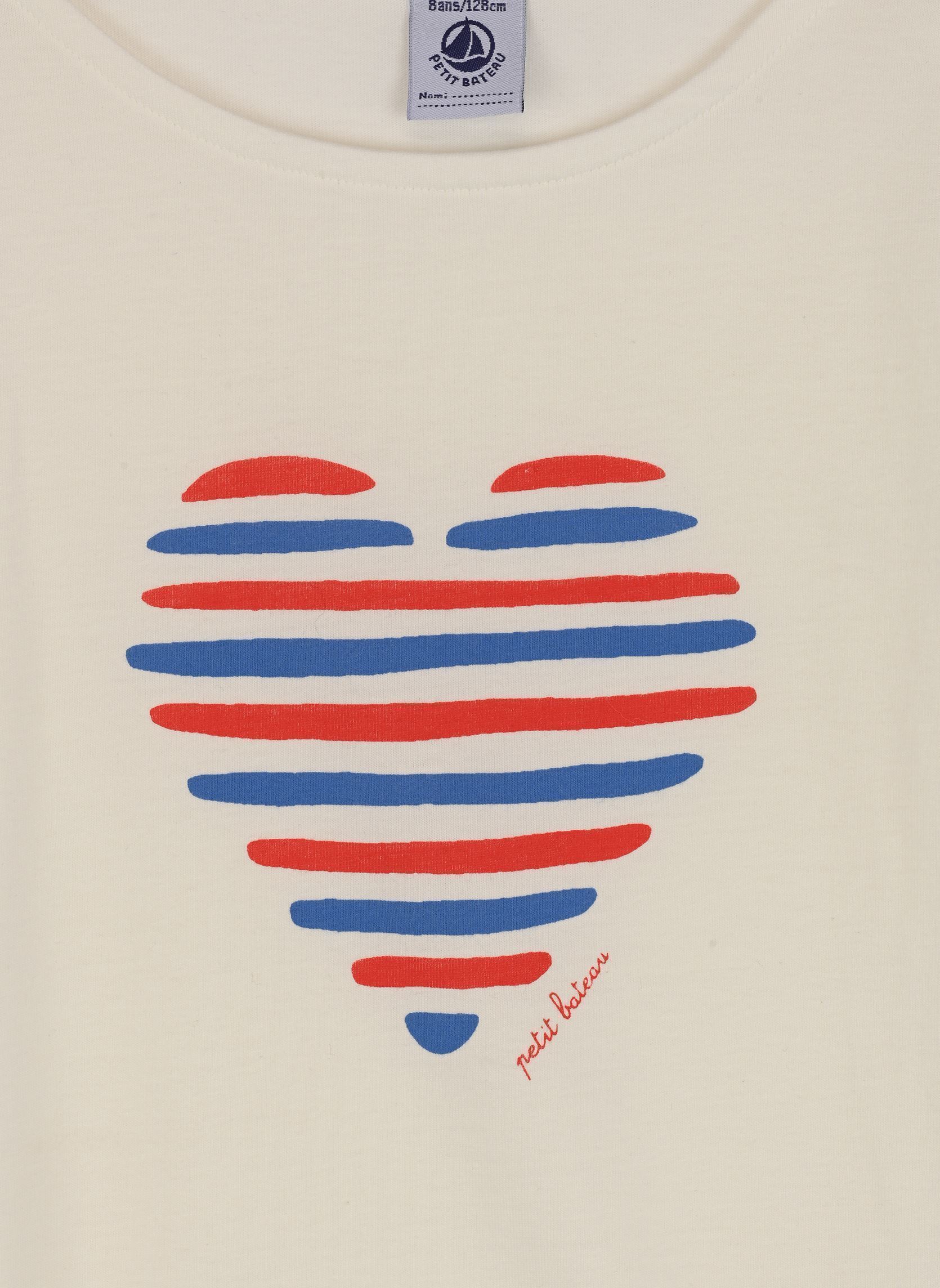 T-shirt a maniche corte Tee Shirt Bibala bambina bianco Petit Bateau T-shirt a maniche corte Tee Shirt Bibala bambina bianco Marshmallow