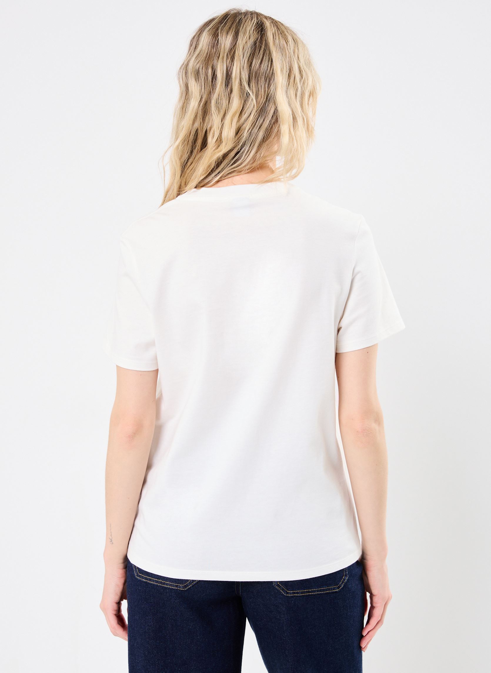 Tee-shirts manches courtes T-shirt droit manches courtes col rond femme blanc Petit Bateau Tee-shirts manches courtes T-shirt droit manches courtes col rond femme blanc Marshmallow