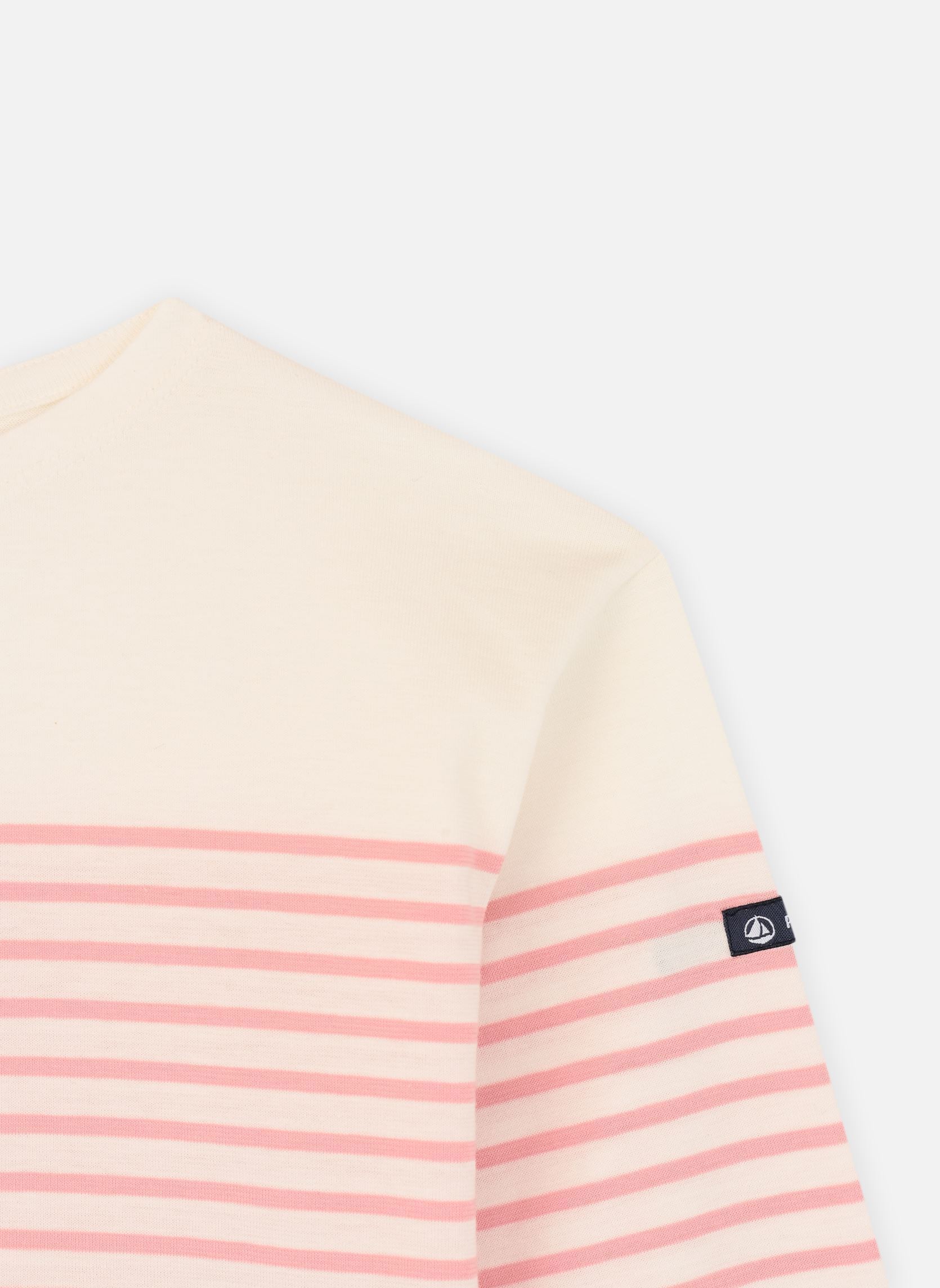 Langarm-T-Shirts Mariniere Bouingo mädchen weiß Petit Bateau Langarm-T-Shirts Mariniere Bouingo mädchen weiß MARSHMALLOW/CHARME