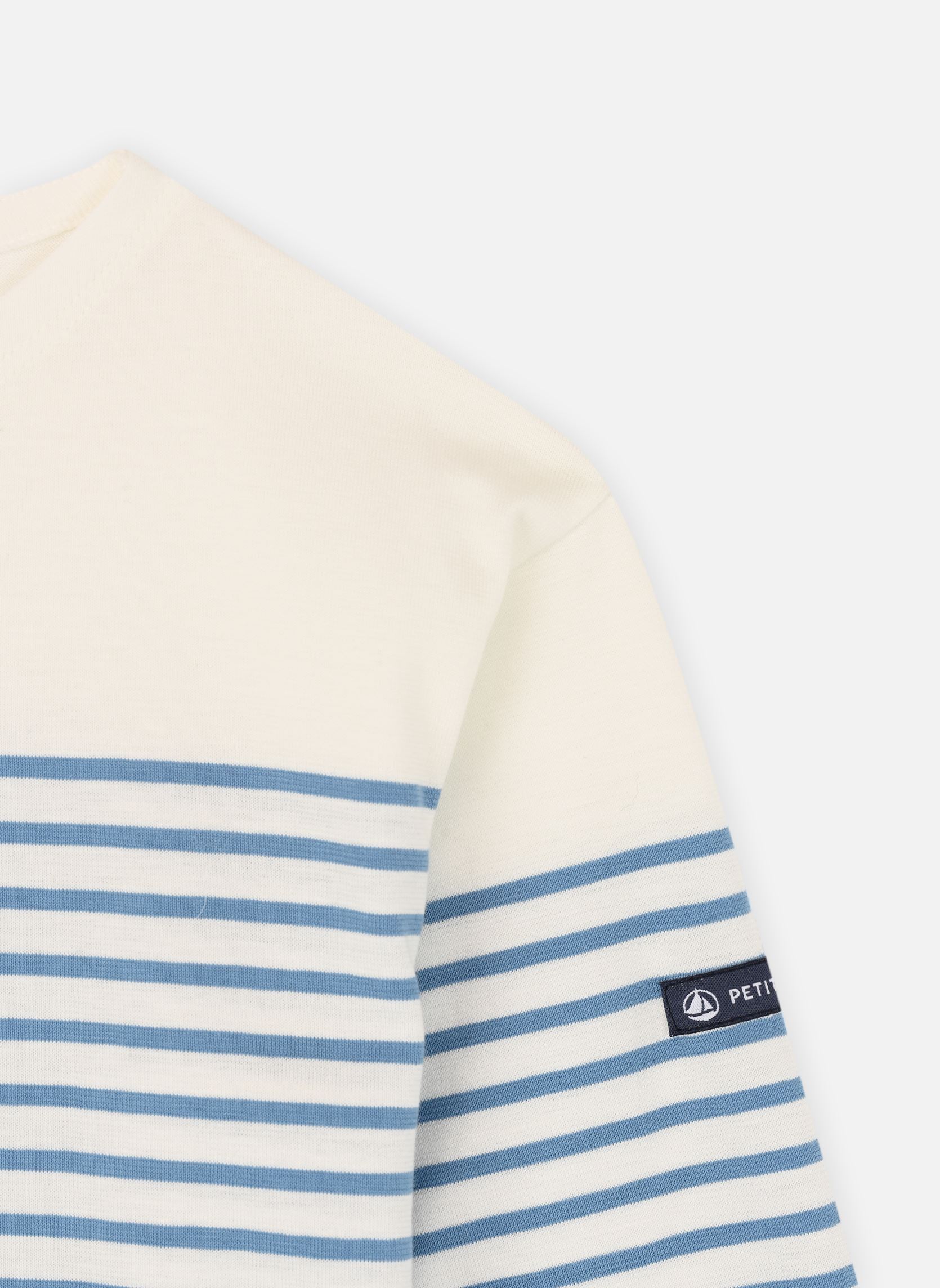 Tee-shirts manches longues Mariniere Bouingo garçon blanc Petit Bateau Tee-shirts manches longues Mariniere Bouingo garçon blanc MARSHMALLOW/ALASKA