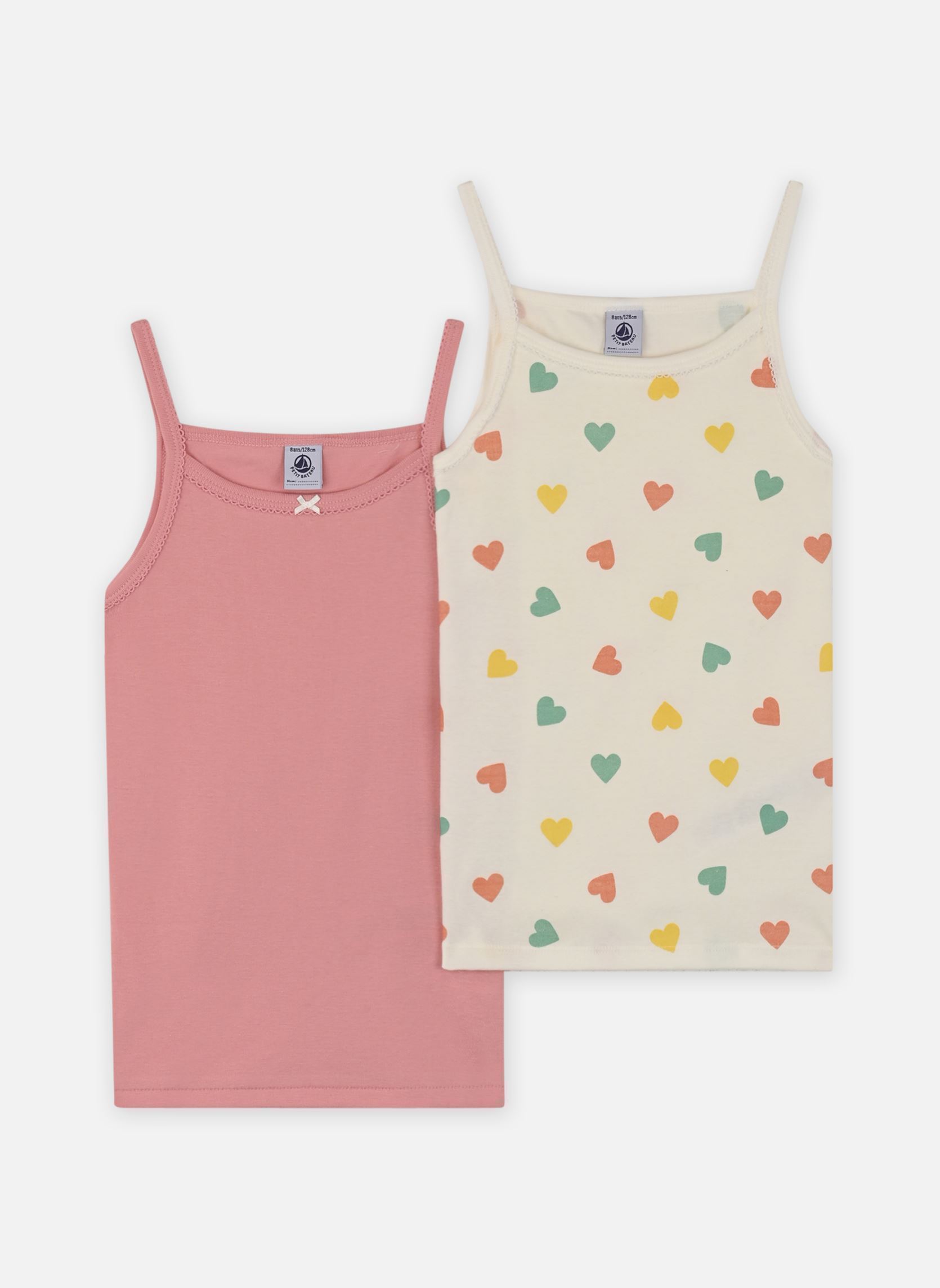 Vêtements Petit Bateau 2 Chemises Bretelles A0D3V00 pour Accessoires