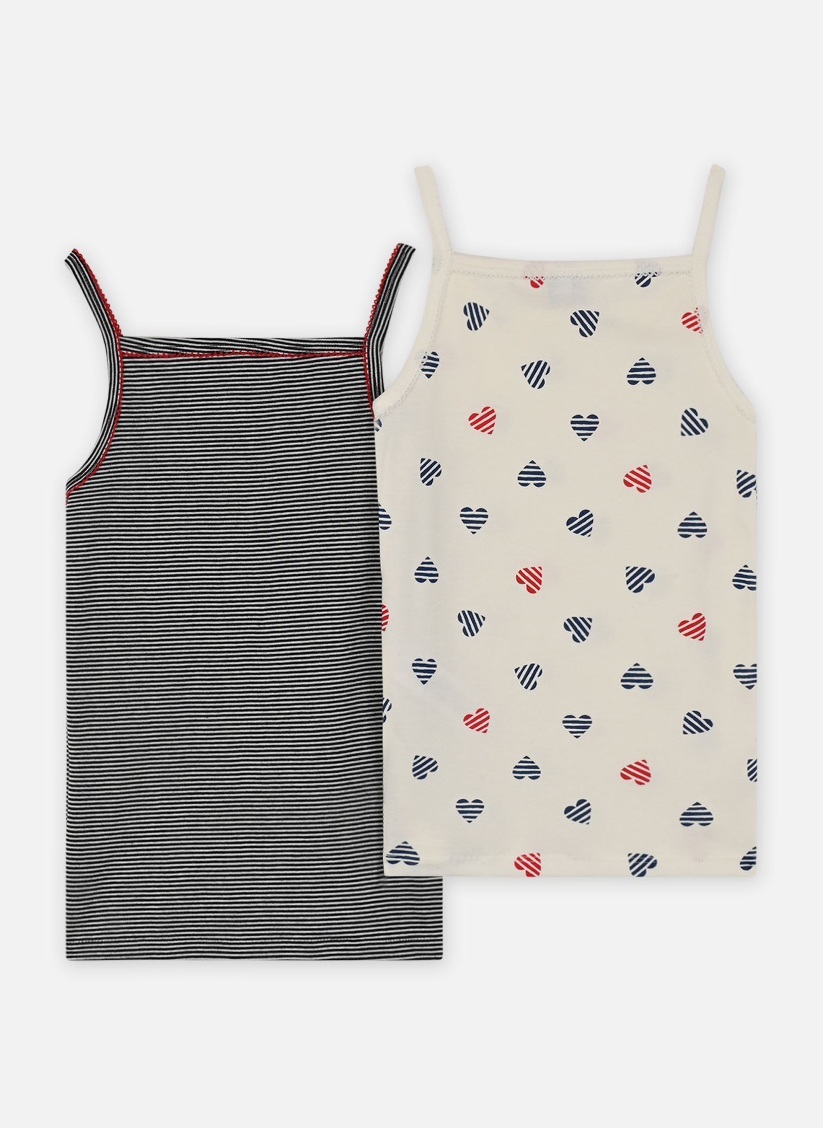 Débardeurs 2 Chemises Bretelles A0D4000 fille bleu Petit Bateau Débardeurs 2 Chemises Bretelles A0D4000 fille bleu Variante 1