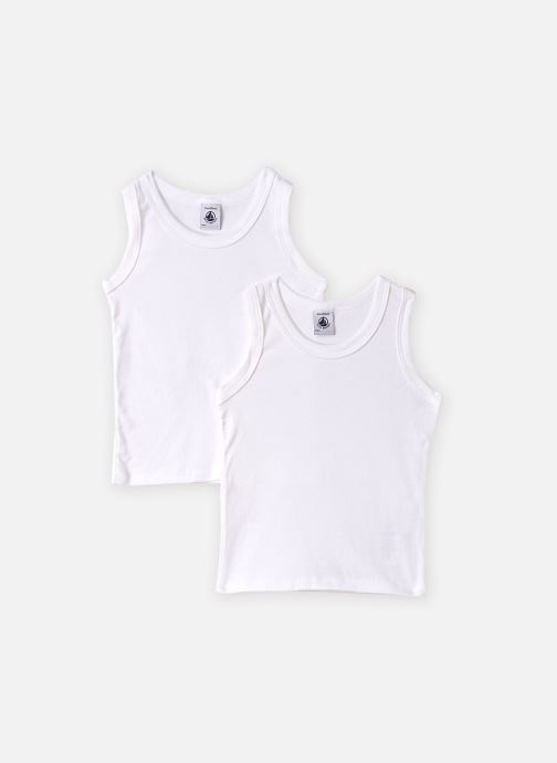 Petit Bateau Débardeurs Lot de 2 Débardeurs Blancs garçon blanc