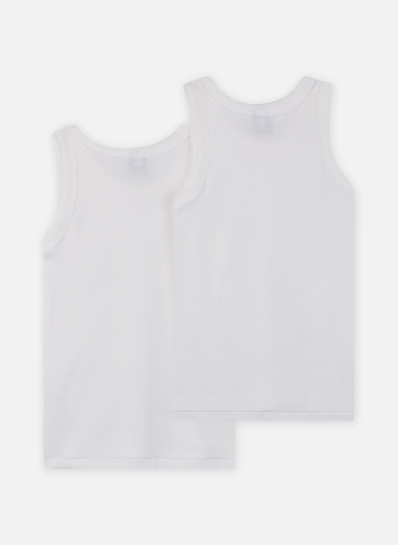Débardeurs Lot de 2 Débardeurs Blancs garçon blanc Petit Bateau Débardeurs Lot de 2 Débardeurs Blancs garçon blanc VARIANTE 1