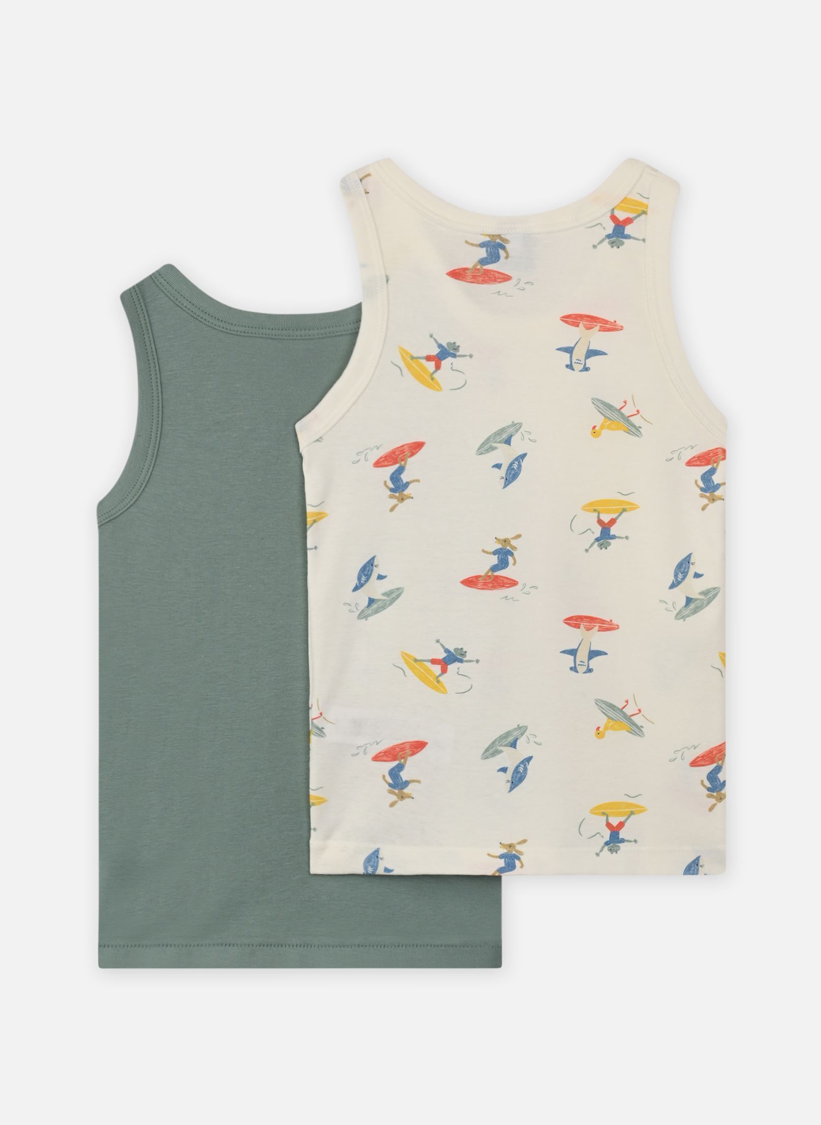 Débardeurs 2 Debardeurs A0CSY00 garçon multicolore Petit Bateau Débardeurs 2 Debardeurs A0CSY00 garçon multicolore Variante 1