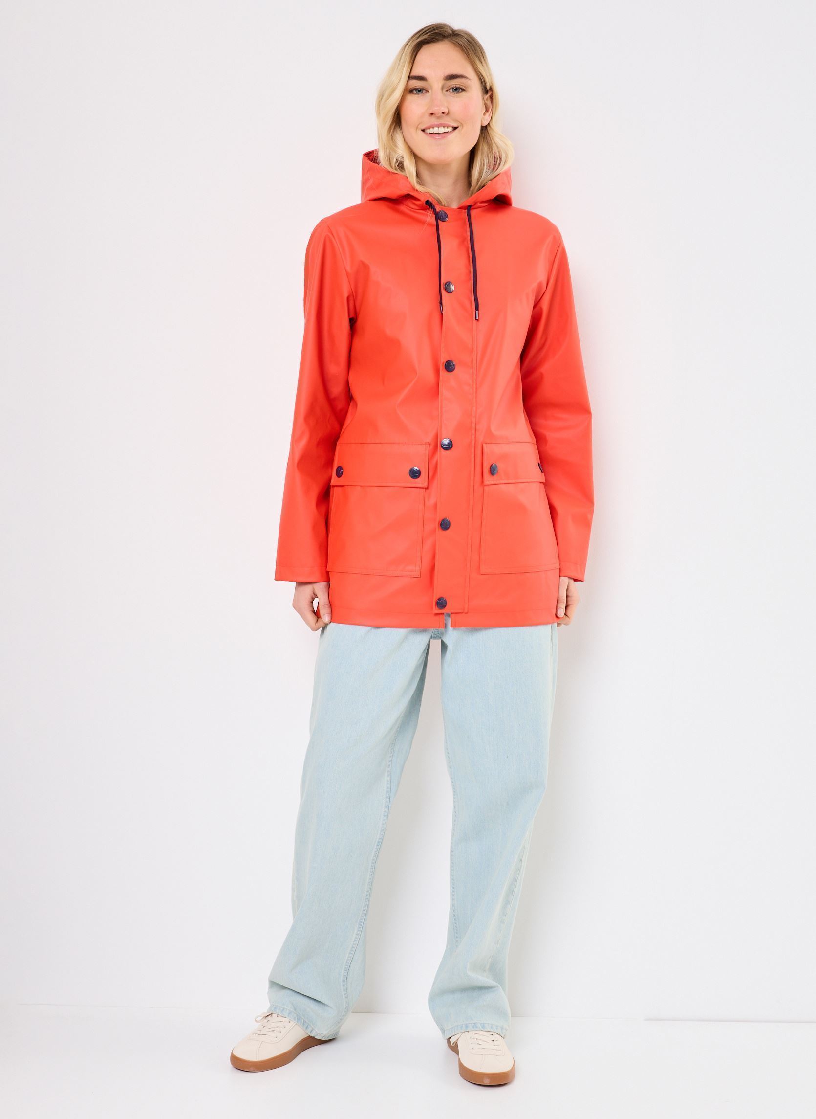 Vestes imperméable Cire Basse femme orange Petit Bateau Vestes imperméable Cire Basse femme orange Spicy