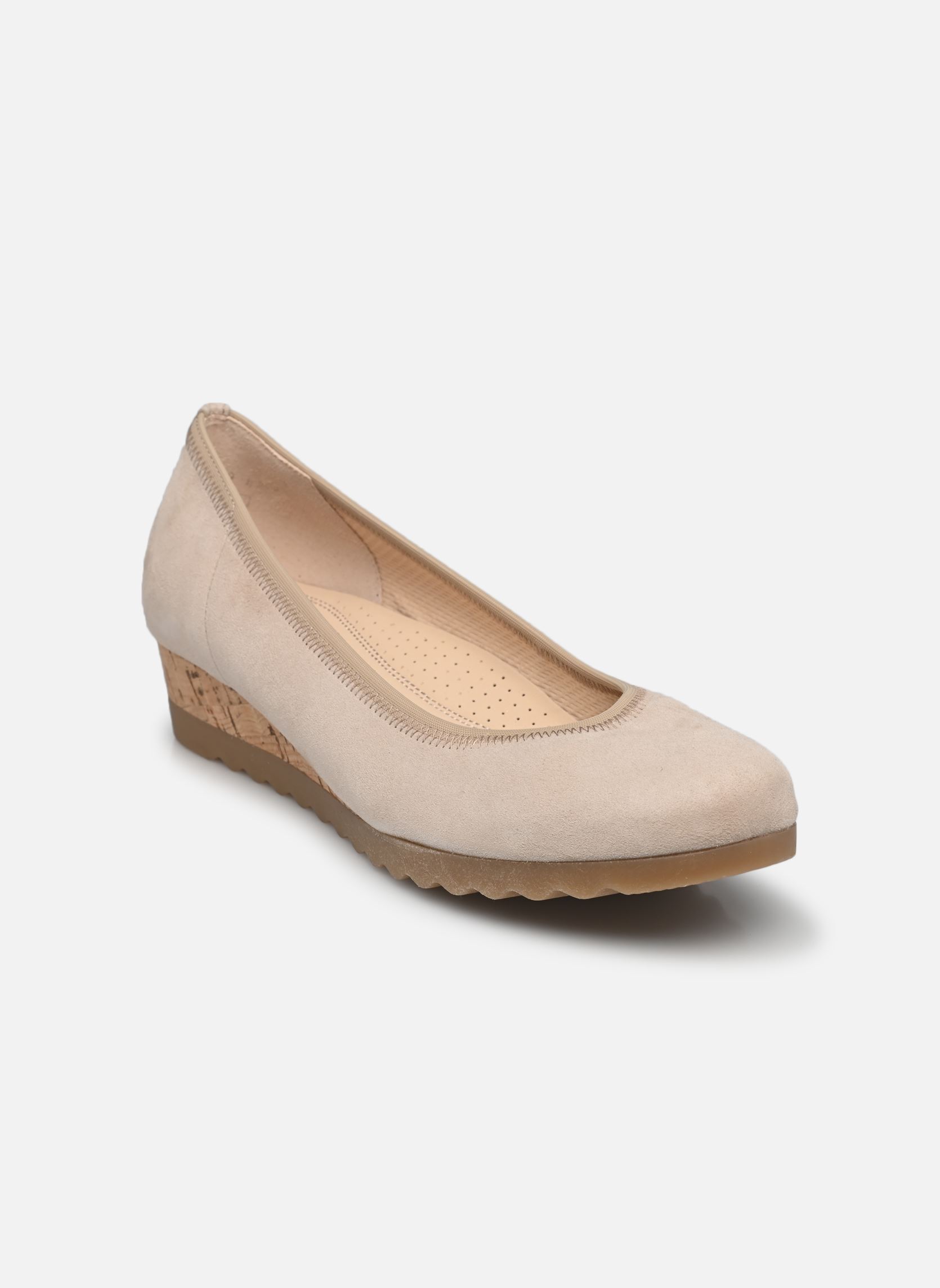 Ballerines Plates Gabor Pour Femme - Modèle 04.165, Textile, Semelle Latex, Talon 2cm, Confort HOVERCRAFT