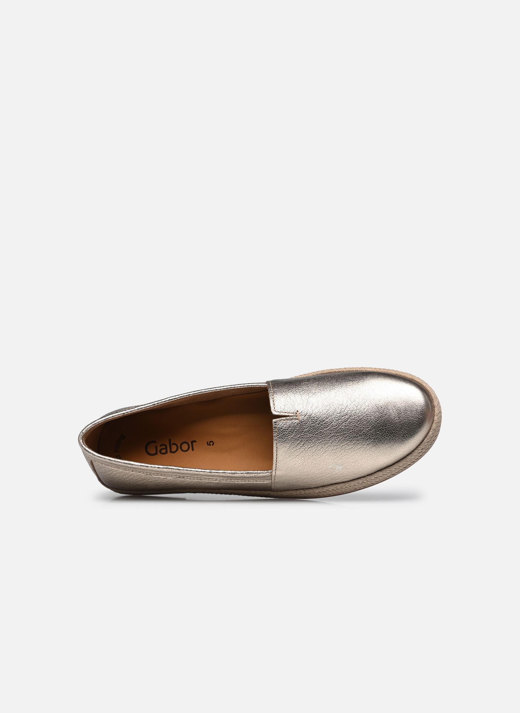 Platte espadrilles 65.221 dames goud en brons Gabor Platte espadrilles 65.221 dames goud en brons PUDER